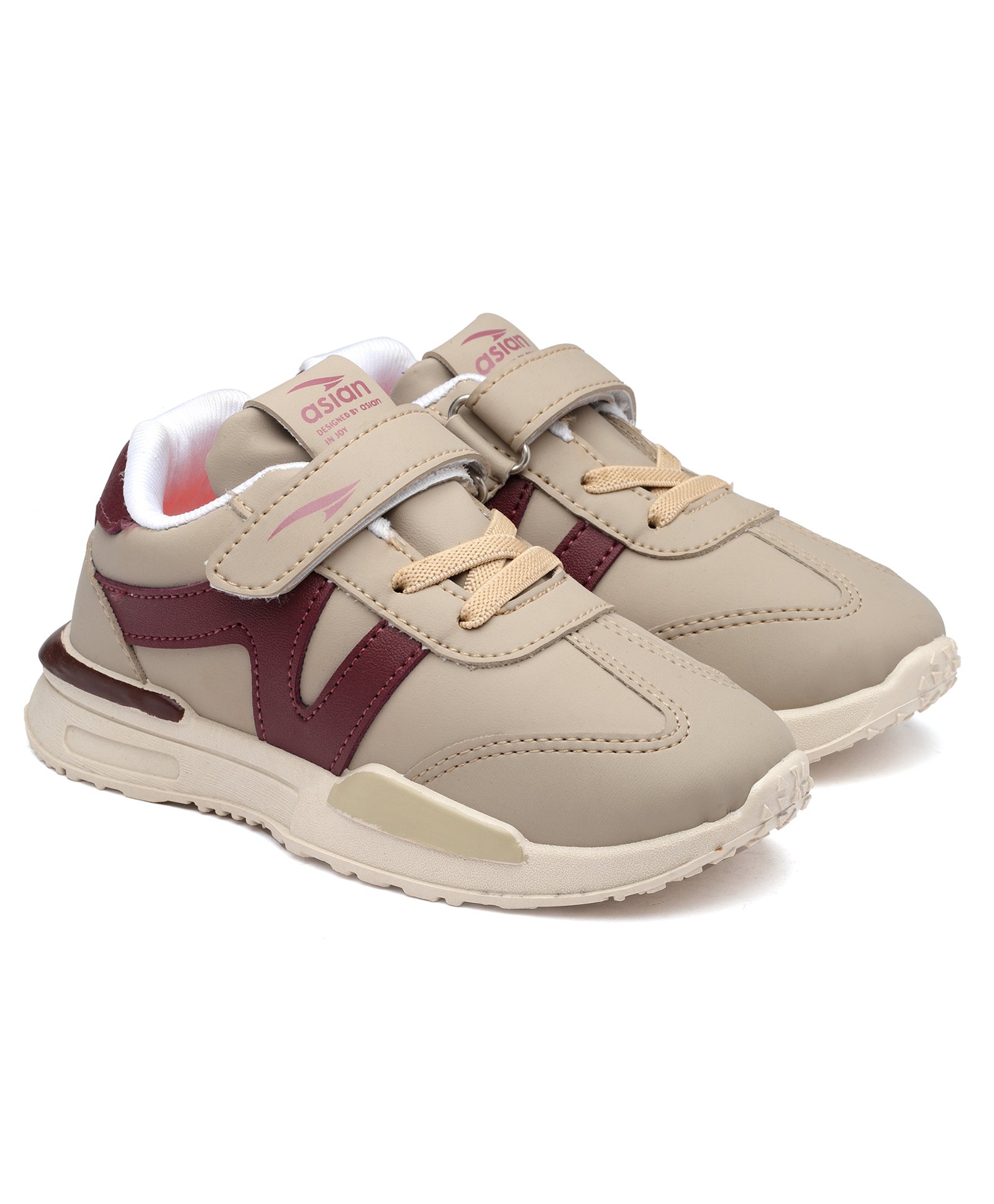asian Colour Blocked Velcro Closure Sneakers --image-31
