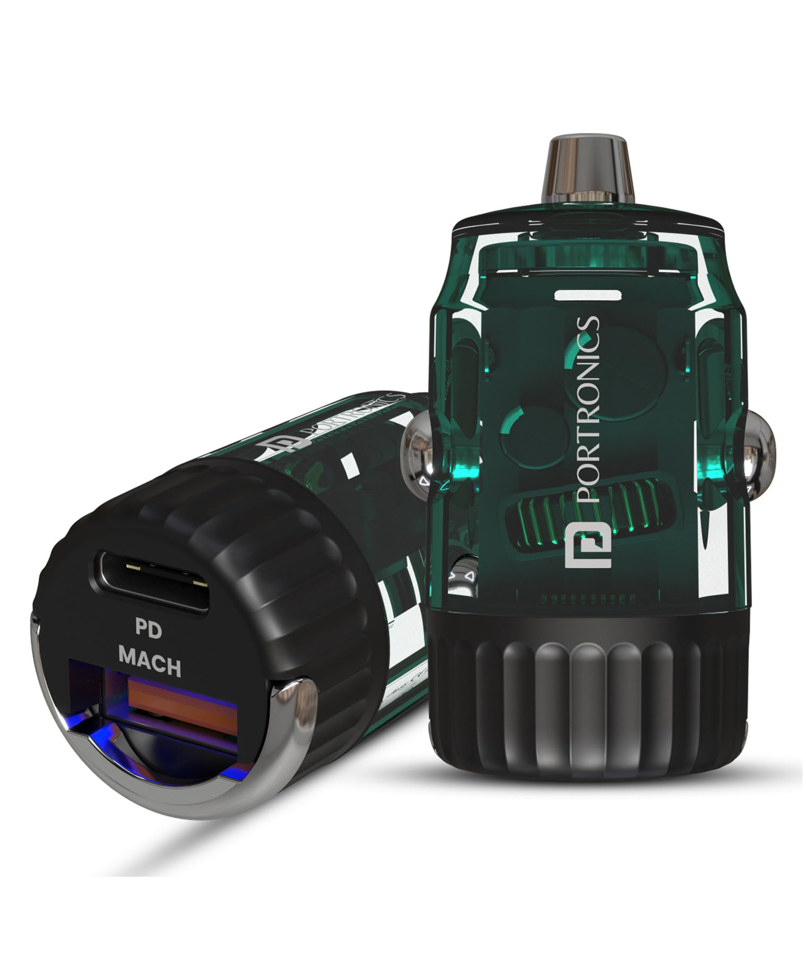 Portronics POR-1875 Car Power View 36W Car Charger, Dual Port (18W USB Type-A & 36W Type-C), Fast Charging, PPS Tech, Transparent Design, Safe Power Delivery for Multiple Devices (Black)-image-8
