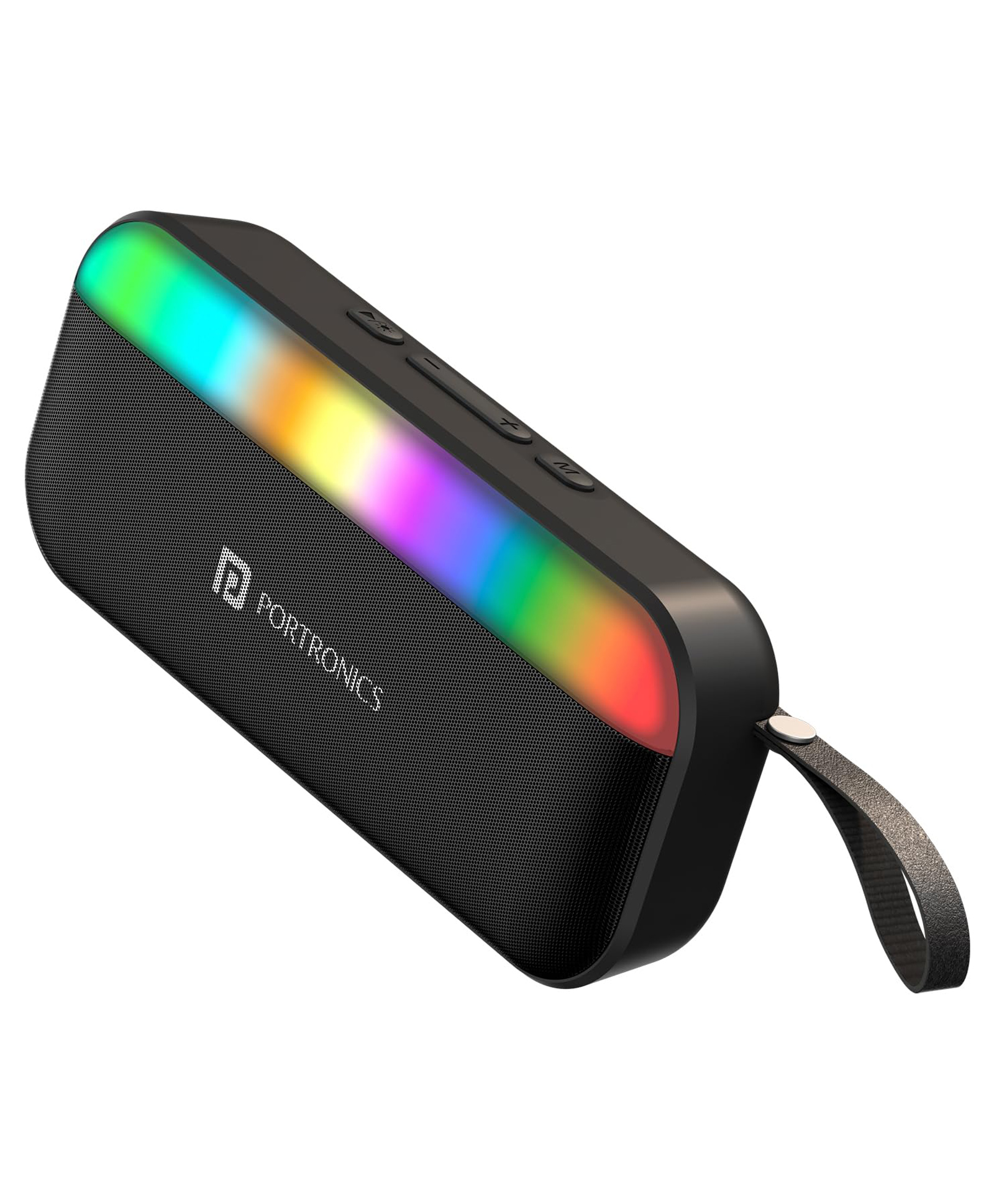 Portronics POR-2444 Plugs 3 15W Portable Bluetooth Speaker with Inbuilt Mic, Dynamic RGB Lights, Bluetooth 5.3V, USB Drive Port, SD Card Port, IPX5 Water Resistant, , Type C Charging(Black)-image-8