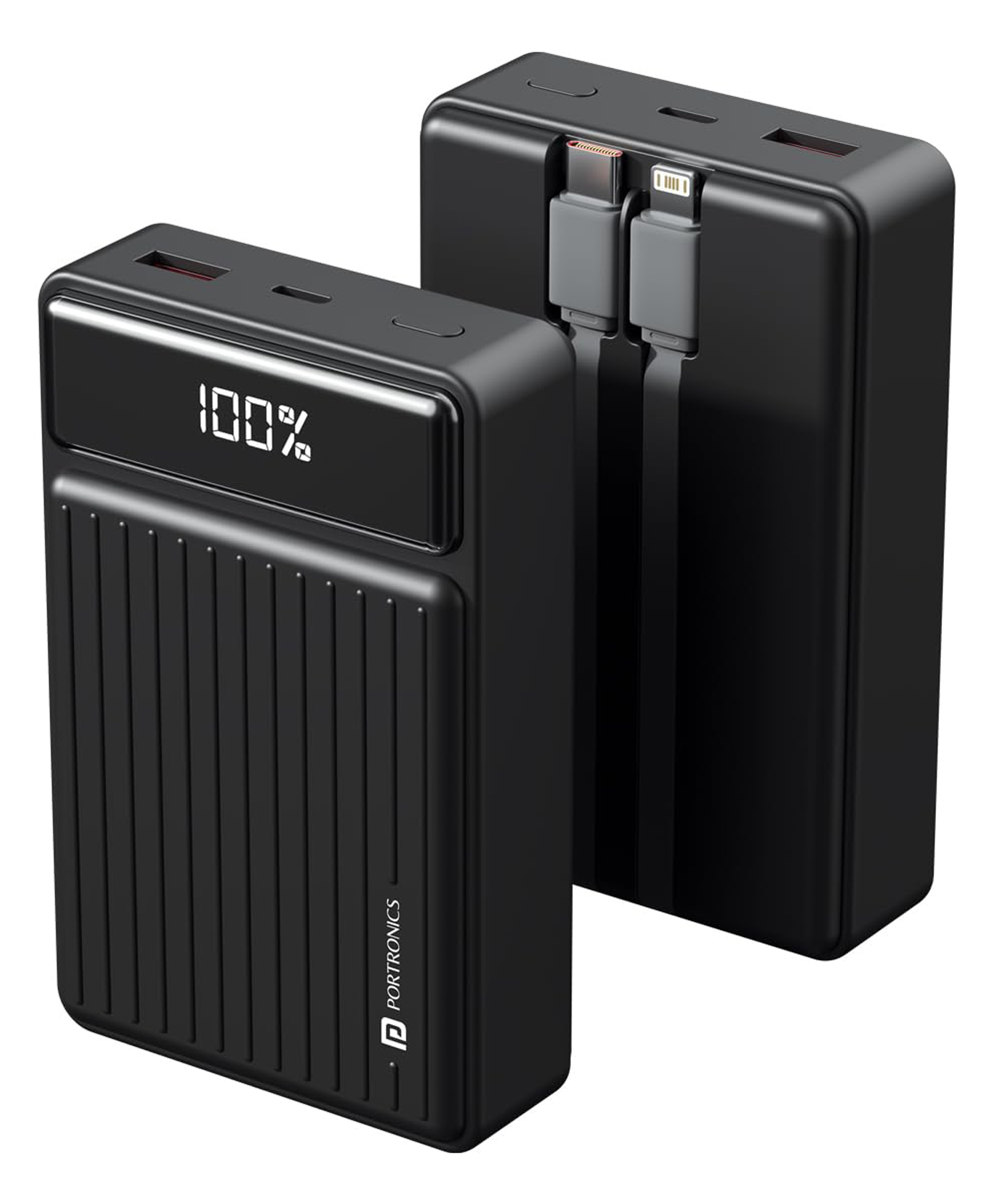 Portronics POR-2662 Luxcell Bind Mini 20k 20000mAh Powerbank with 22.5W Fast Charging, in-Built Type C PD(Input & Output) /8 Pin Cable, LED Battery Display, USB-A Compatible with Multiple Devices-image-27