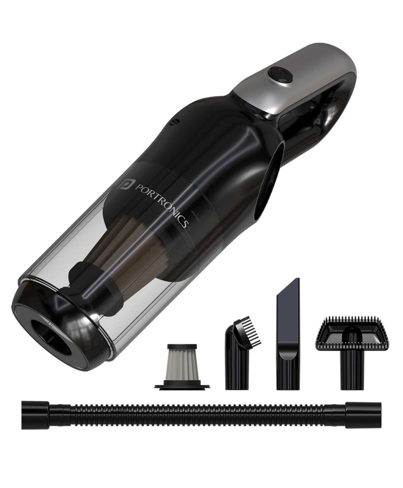 Portronics POR-2837 Mopcop 3, Rechargeable Handheld Vacuum Cleaner for Home & Car, Washable HEPA Filter, Multi-Function Nozzles, Floor Brush Nozzle, Cordless, Dry Vacuum, for Home Appliances (Black)-picture-13