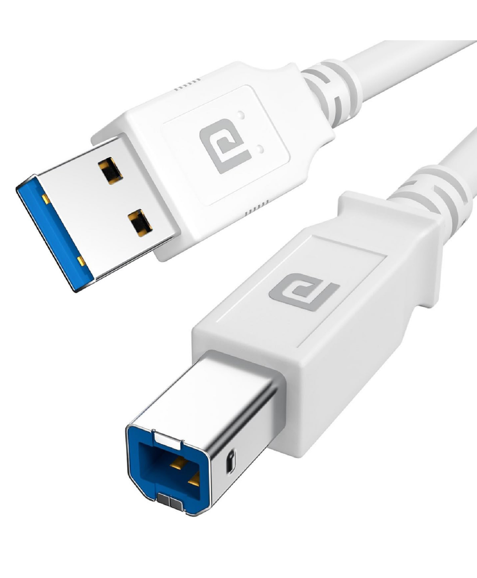 Portronics POR-2849 PrintLink 1.5 Printer Cable with USB Type-A to USB Type-B Male Connectors, 1.5 Meters / 5 Ft Long, High-Speed Transfer Cord for Printers & Scanners (White)-picture-20