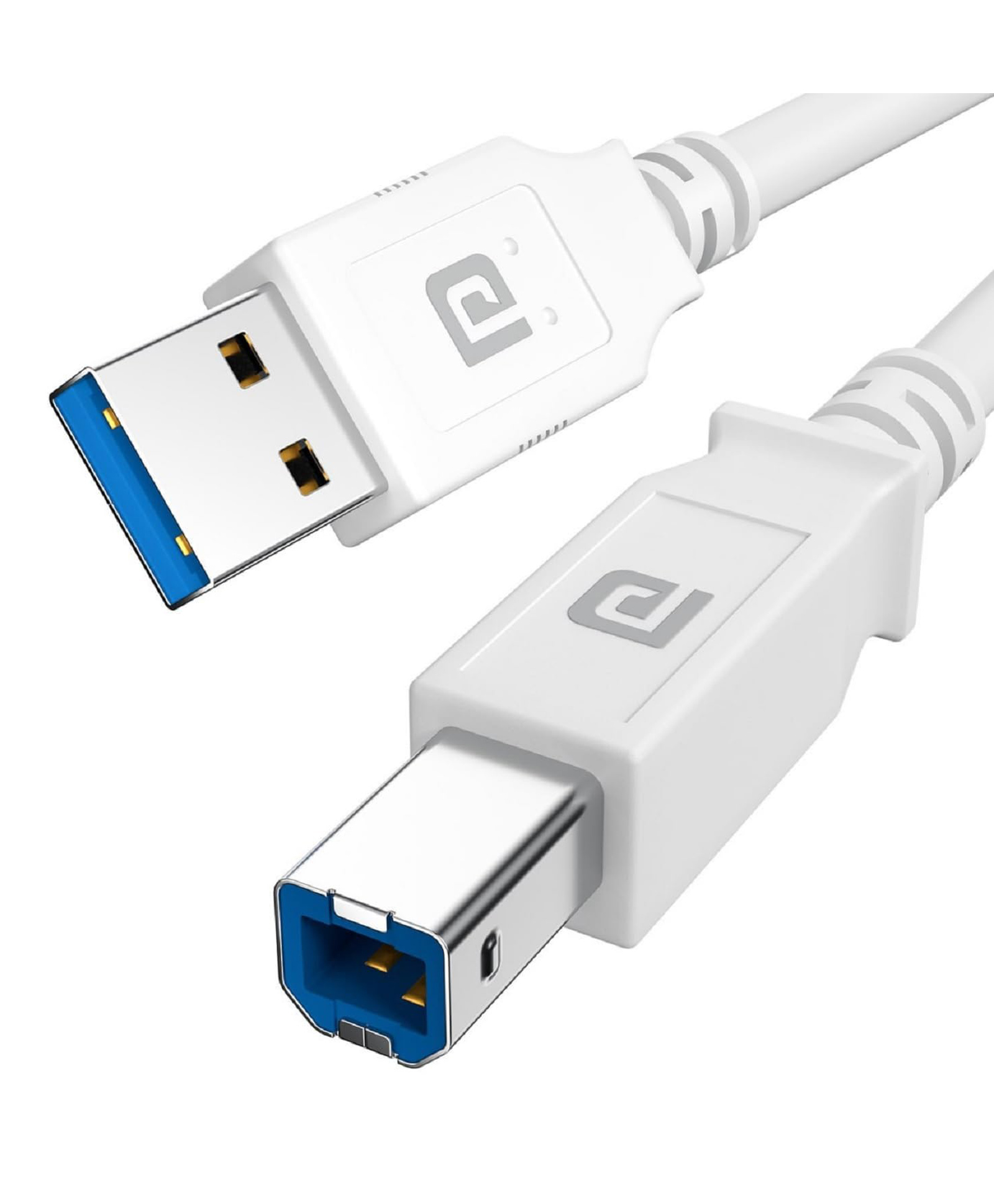 Portronics POR-2850 PrintLink 3 Printer Cable with USB Type-A to USB Type-B Male Connectors, 3 Meters / 10 Ft Long, High-Speed Transfer Cord for Printers & Scanners (White)-picture-12