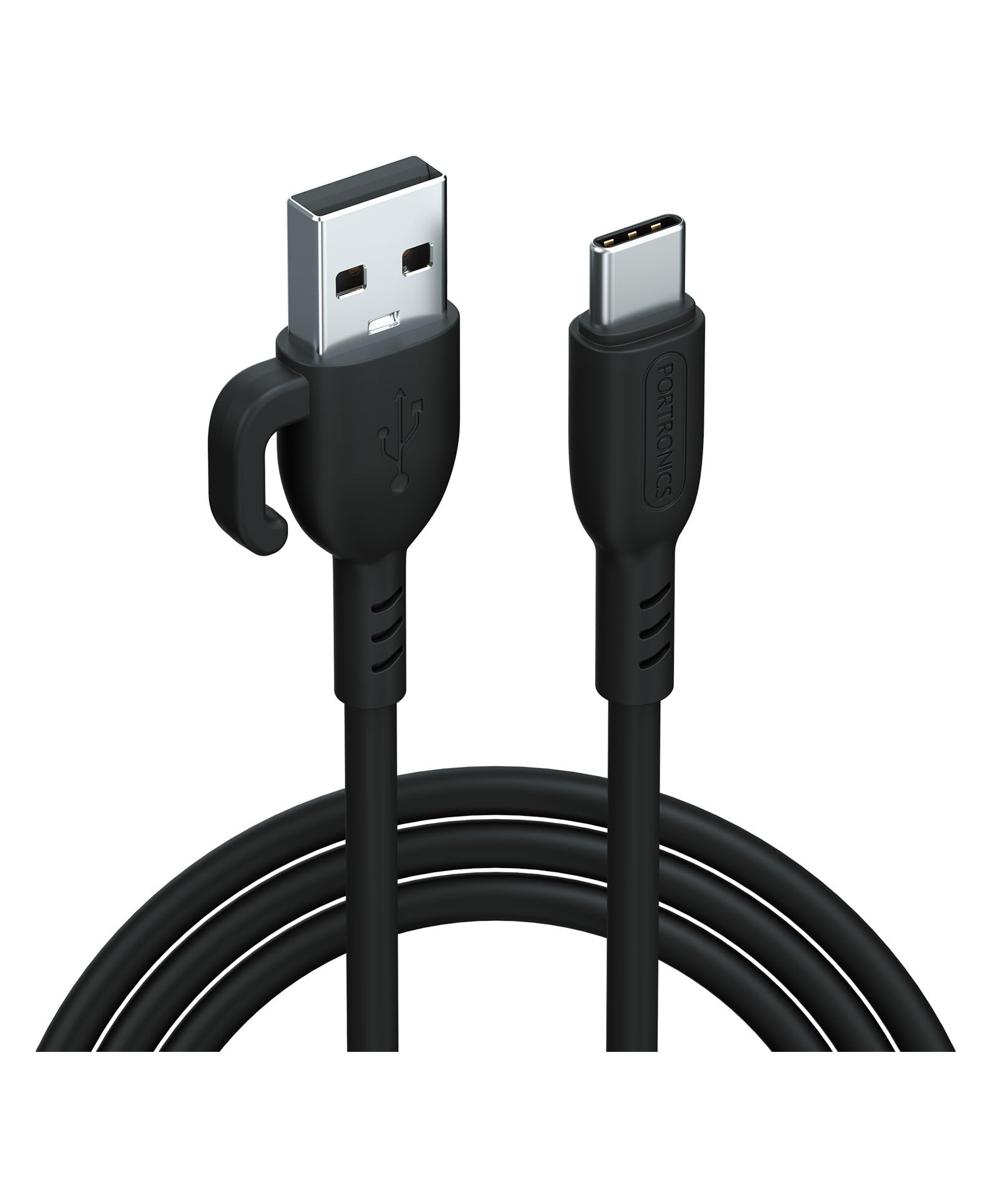 Portronics Konnect Core 3 USB-A to Type C Fast Charging Cable for Smartphones,Tablets, Speakers, Laptops & Other Type C Devices, Inbuilt Cable Management Hook,3.0A Max Output,Fast Data Sync(Black)-picture-12