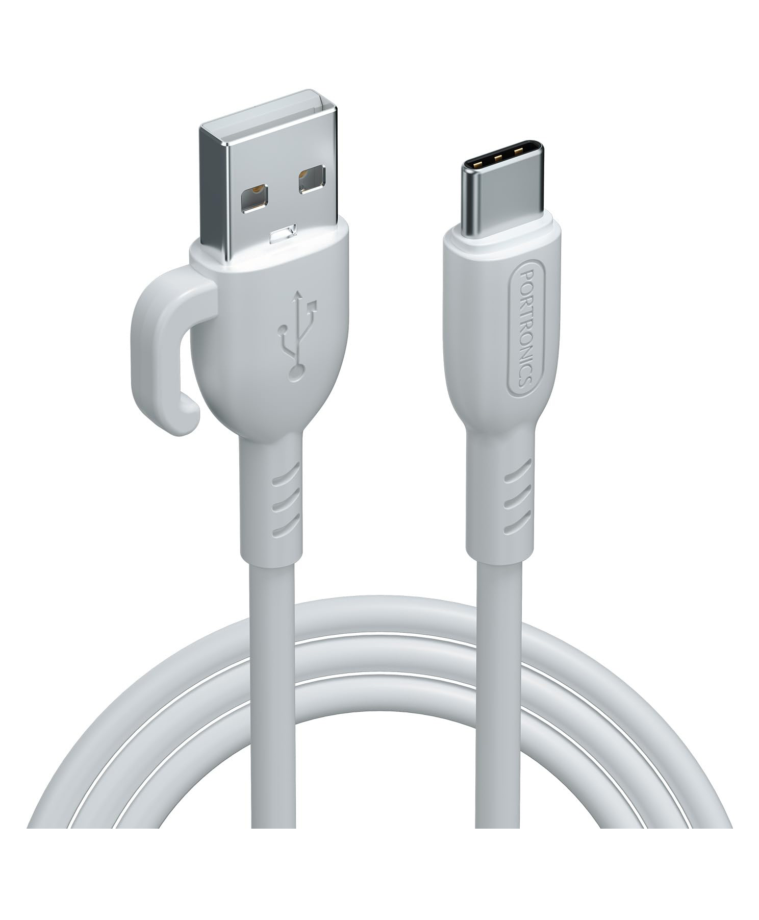 Portronics Konnect Core 3 USB-A to Type C Fast Charging Cable for Smartphones,Tablets, Speakers, Laptops & Other Type C Devices, Inbuilt Cable Management Hook,3.0A Max Output,Fast Data Sync(White)-picture-14