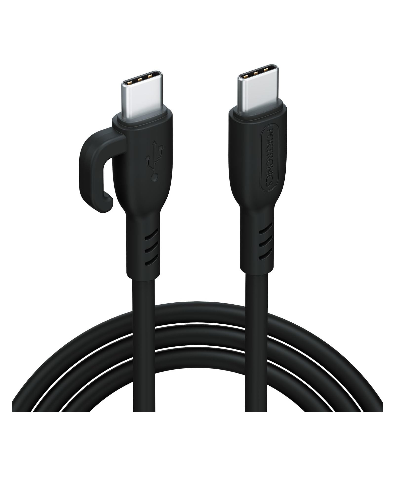 Portronics 60W Konnect Core 3 Type C to Type C Fast Charging Cable for Smartphones,Tablets,Laptops & Other Type-C Devices,In Built Cable Management Hook,Fast Data Sync,Strong PVC Material(Black)-picture-16