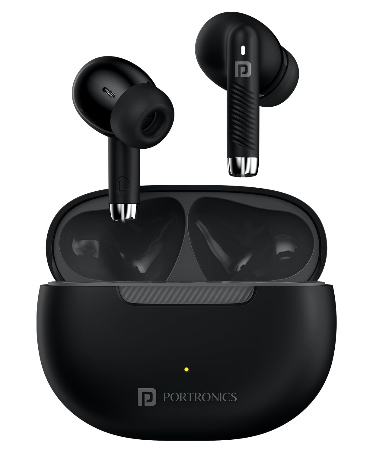 Portronics POR-2898 Harmonics Twins 32 in-Ear TWS Smart Earbuds with HD Mic, Upto 30 Hours Playtime, Touch Control(Black)-image-26
