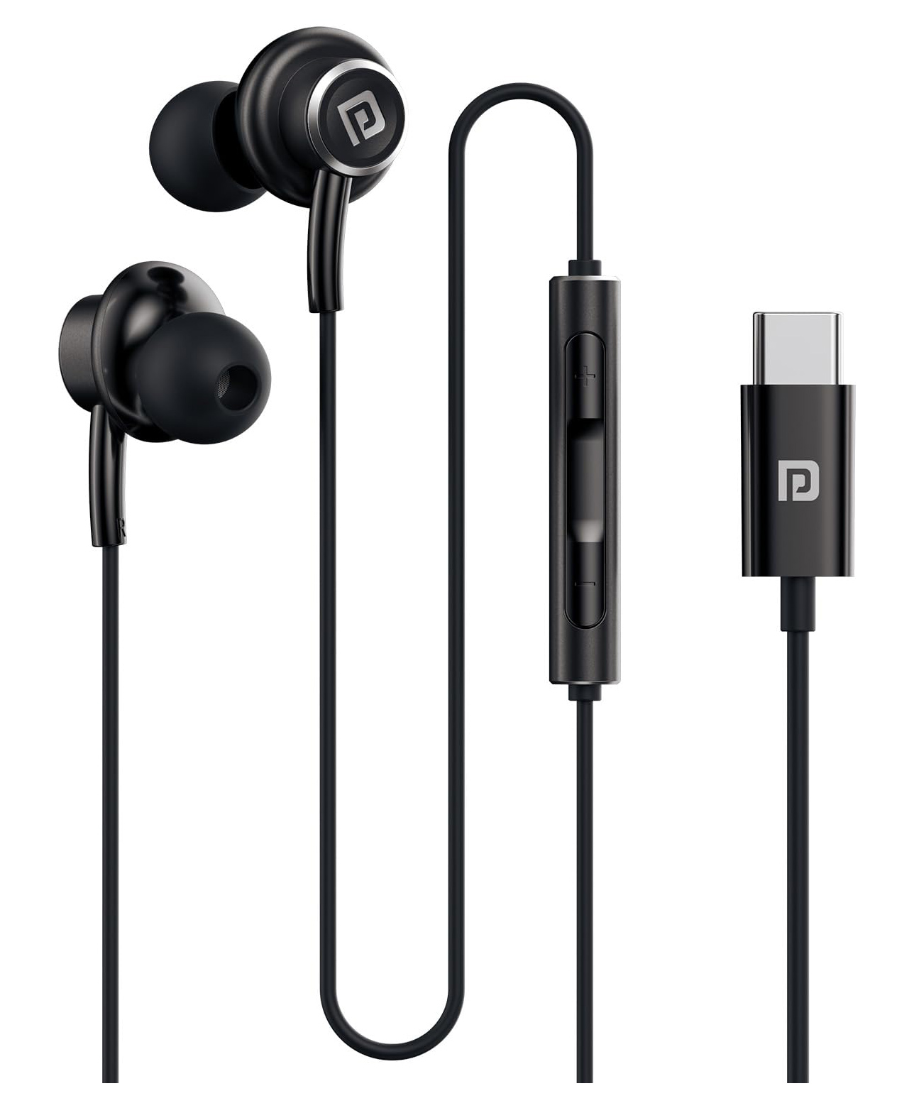 Portronics POR-3036 Conch Sigma C in Ear Type C Wired Earphones with in Line HD Mic, Powerful Audio, 14.2mm Driver, Unique Earbuds Design, Metal Alloy Material Wide Compatibility (Black)-image-13