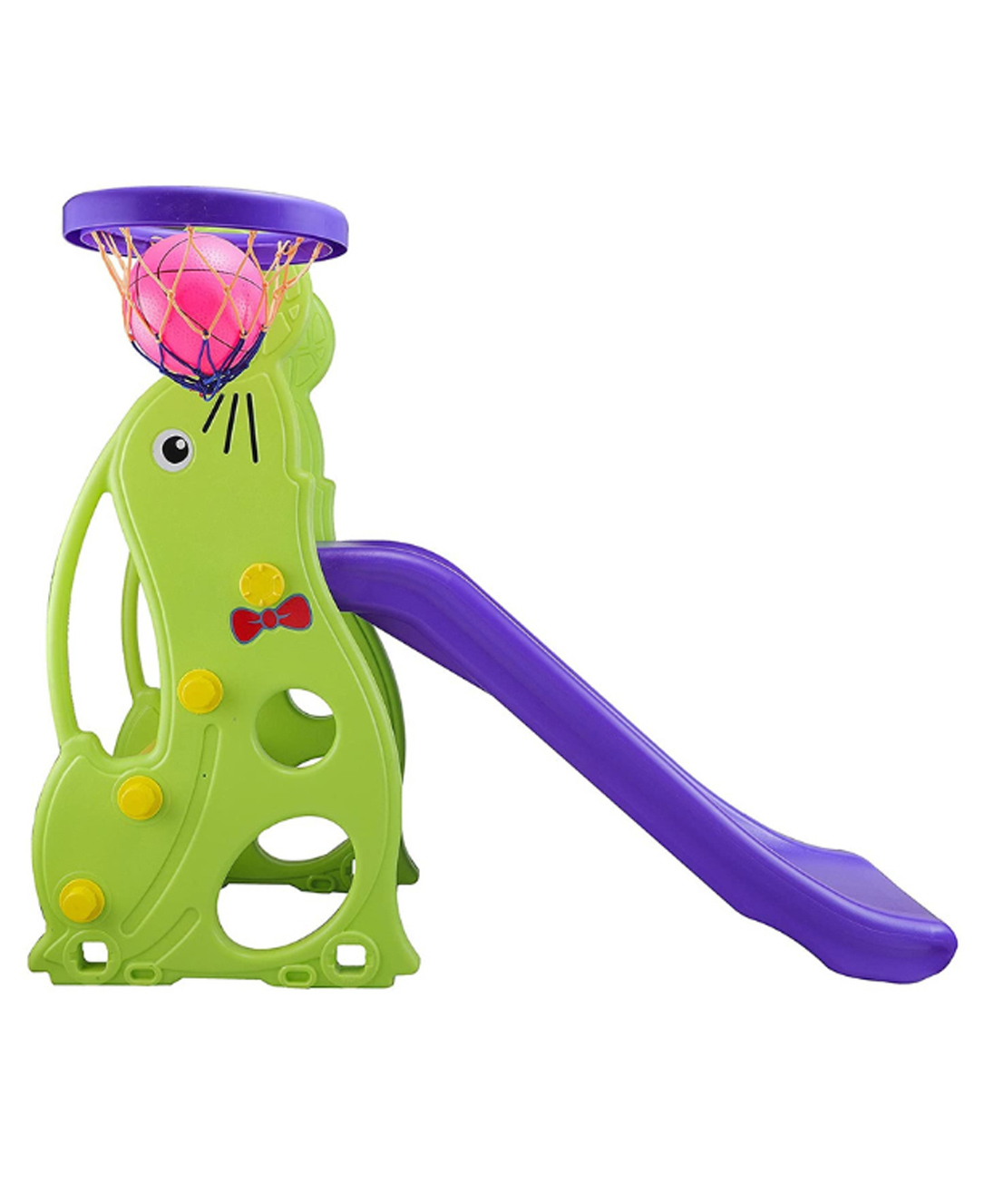 JoyRide DolphinBaby Slide - Garden Slide in Dolphin Shape Along with One Basket Ball for Kids - Easy to Assemble and Use - Unbreakable Plastic - Indoor and Outdoor Use - Age Recommended2 Years and up-image-40