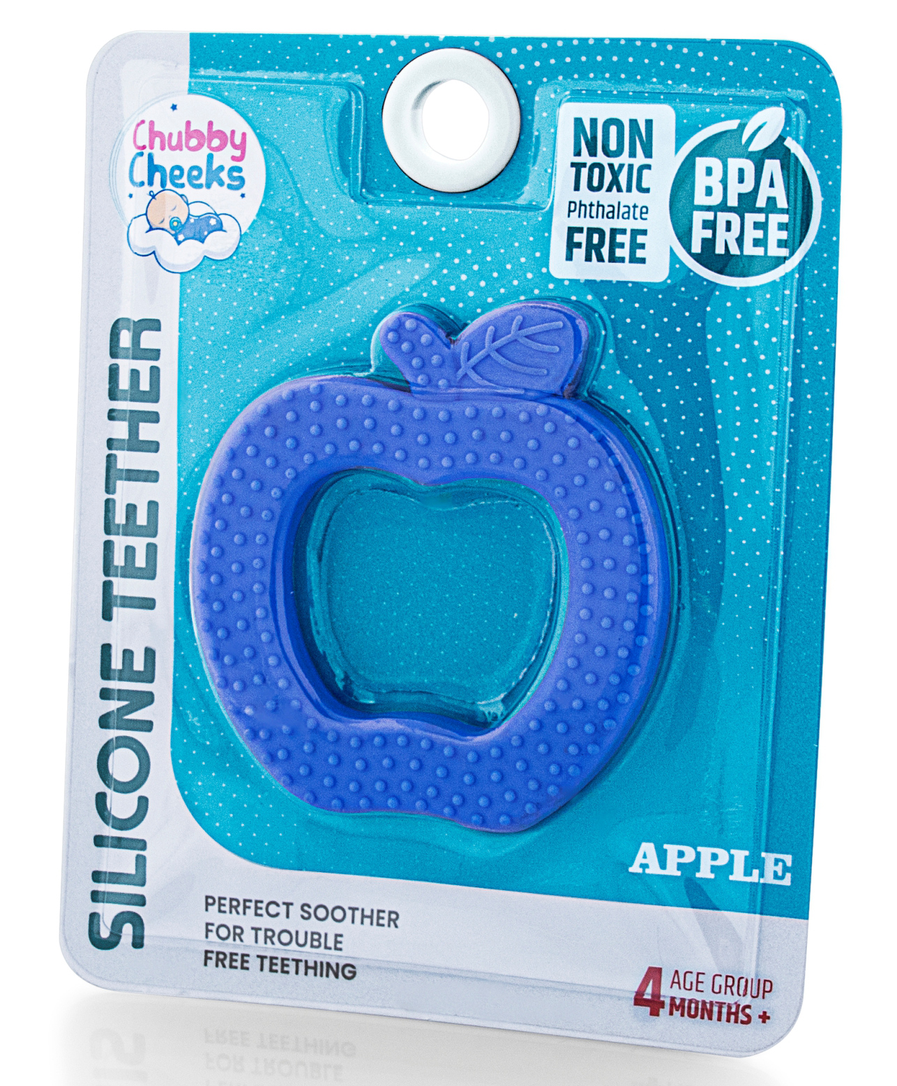 Sunny Apple Shaped Silicone Teether & Soothers ( Colour May Vary)-image-30