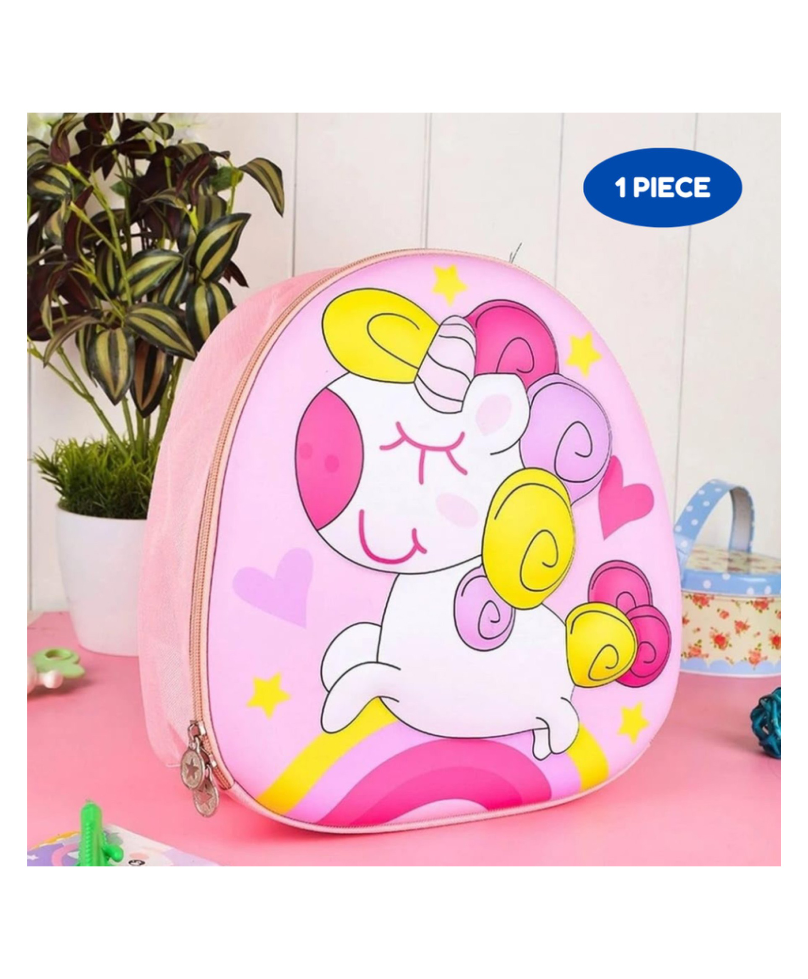Puchku Children's Hardcase Unicorn cartoon Backpack 12 Inches (Assorted Design, Pack of 1) Height 12 Inches-image-46