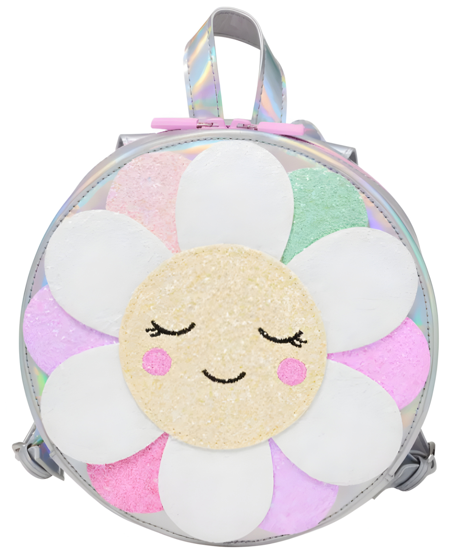 SCHOOLISH Round sunflower kids backpack student outdoor casual cartoon school bag - PACK OF 1 - COLOR MAY VARY - Height 8 Inch-image-43