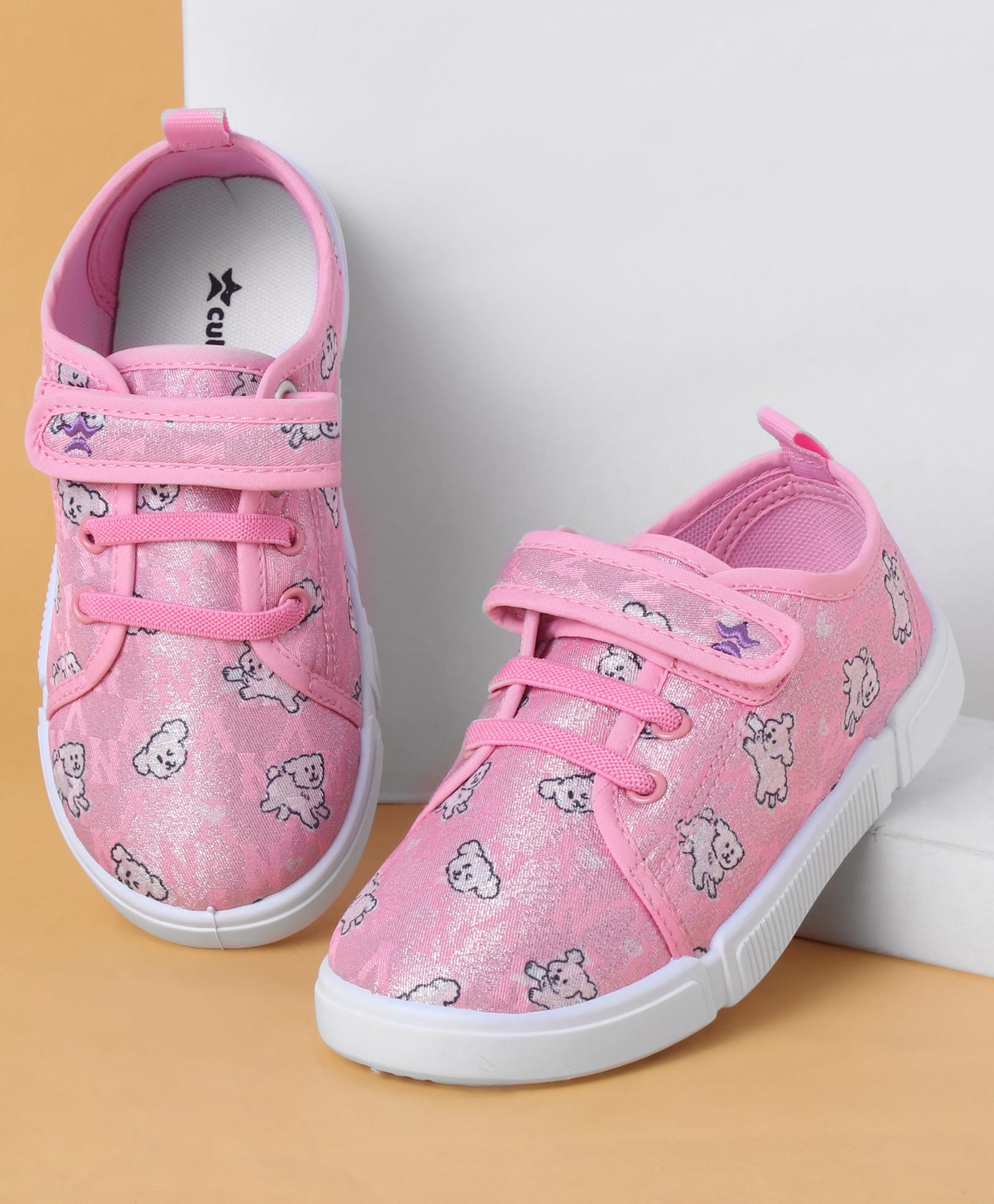 Cute Walk by Babyhug Casual Shoes With Velcro Closure & Animal Print - Pink-picture-13