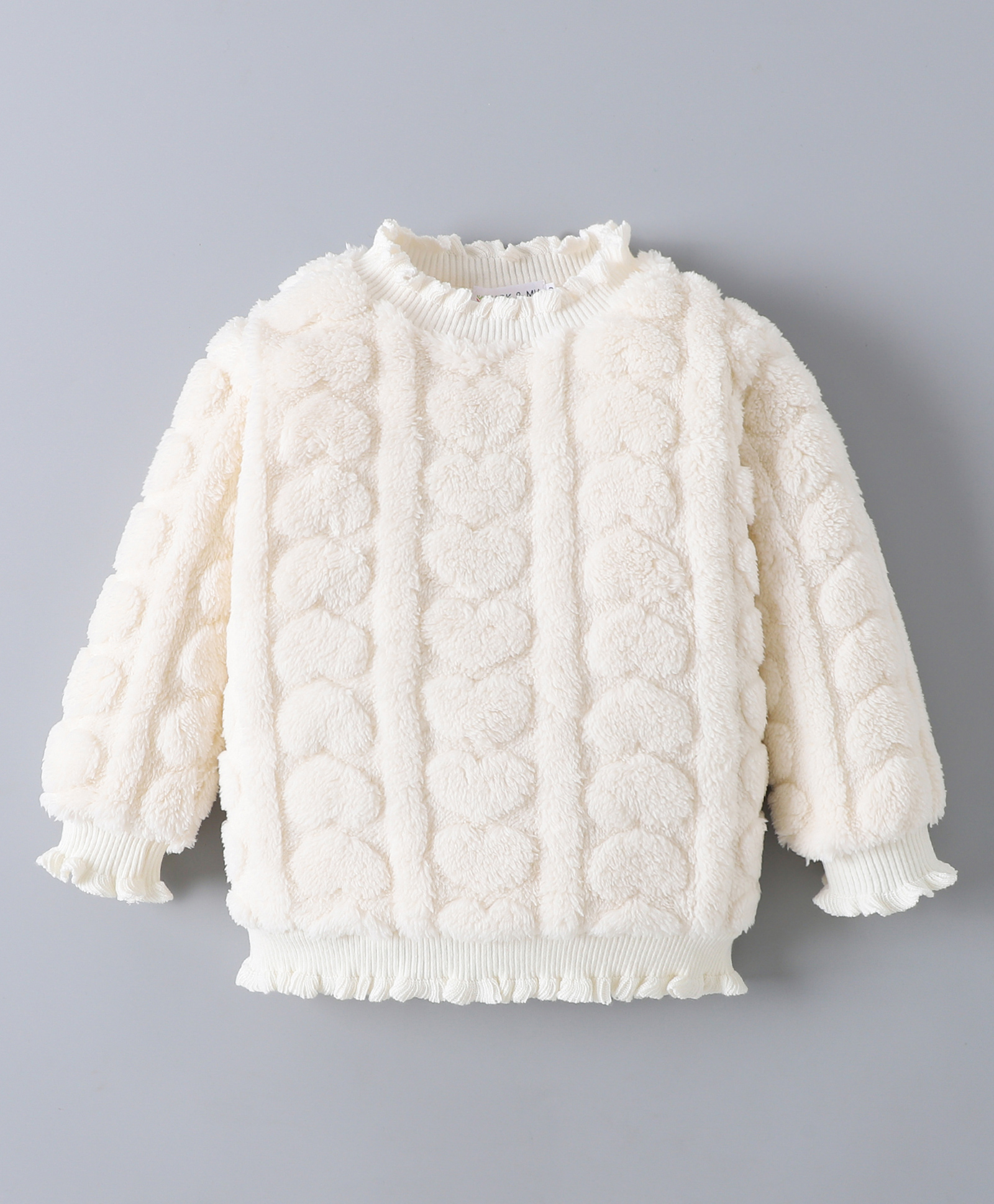 Mark & Mia Full Sleeves Solid Sweatshirt - Cream-picture-15