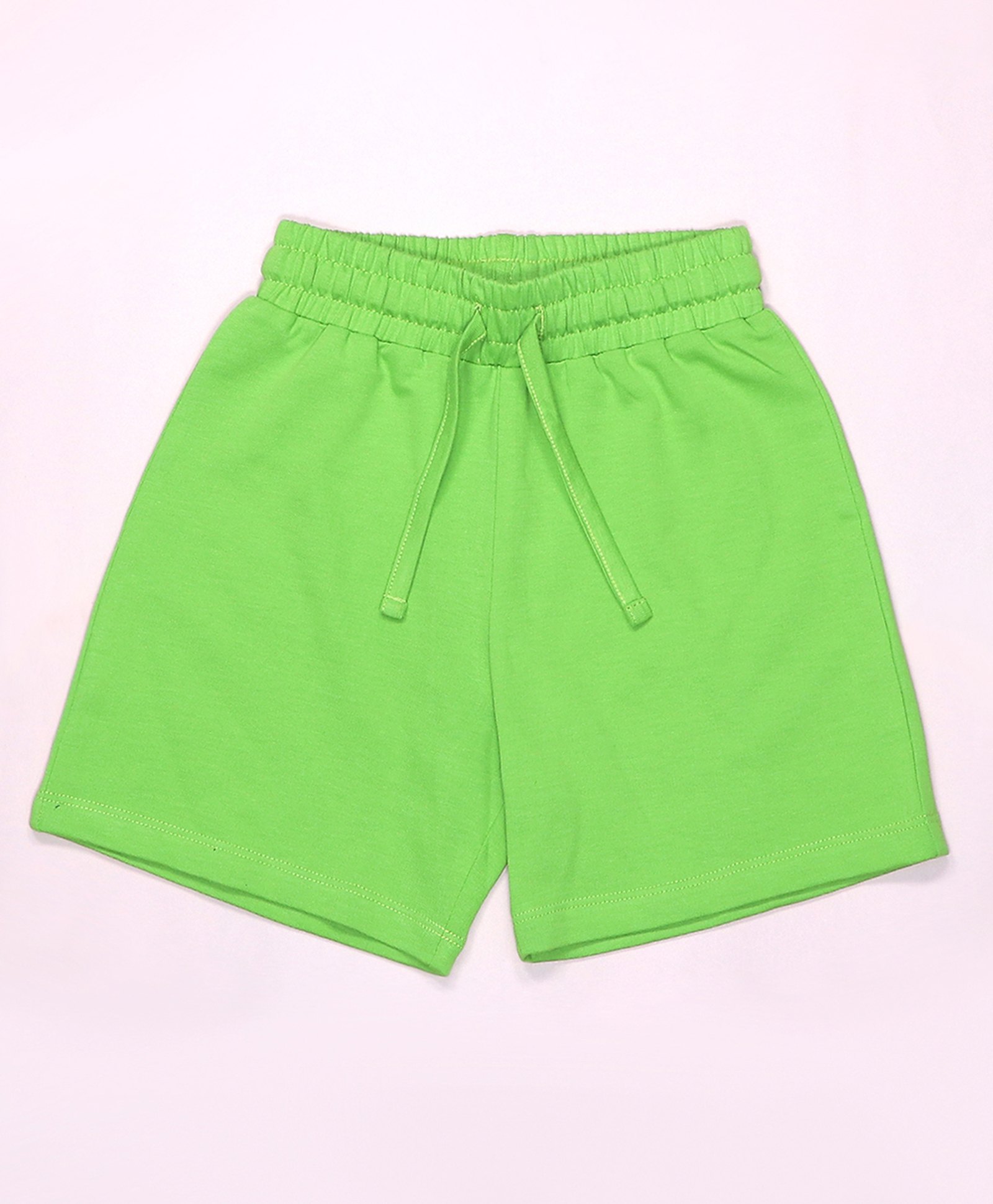 Be Awara Cotton Knit Solid Shorts - Green-picture-25