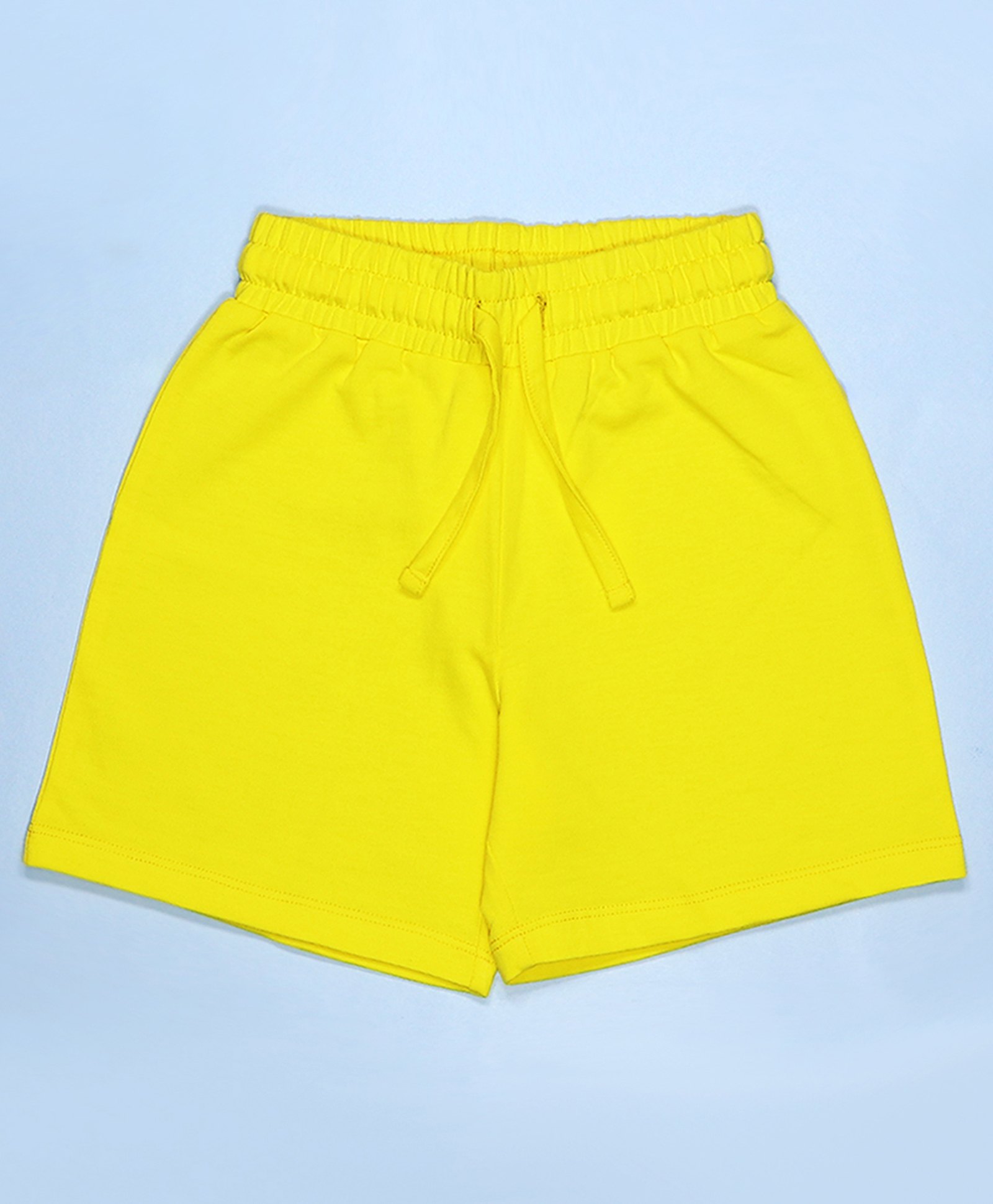 Be Awara Cotton Knit Solid Shorts - Yellow-picture-22