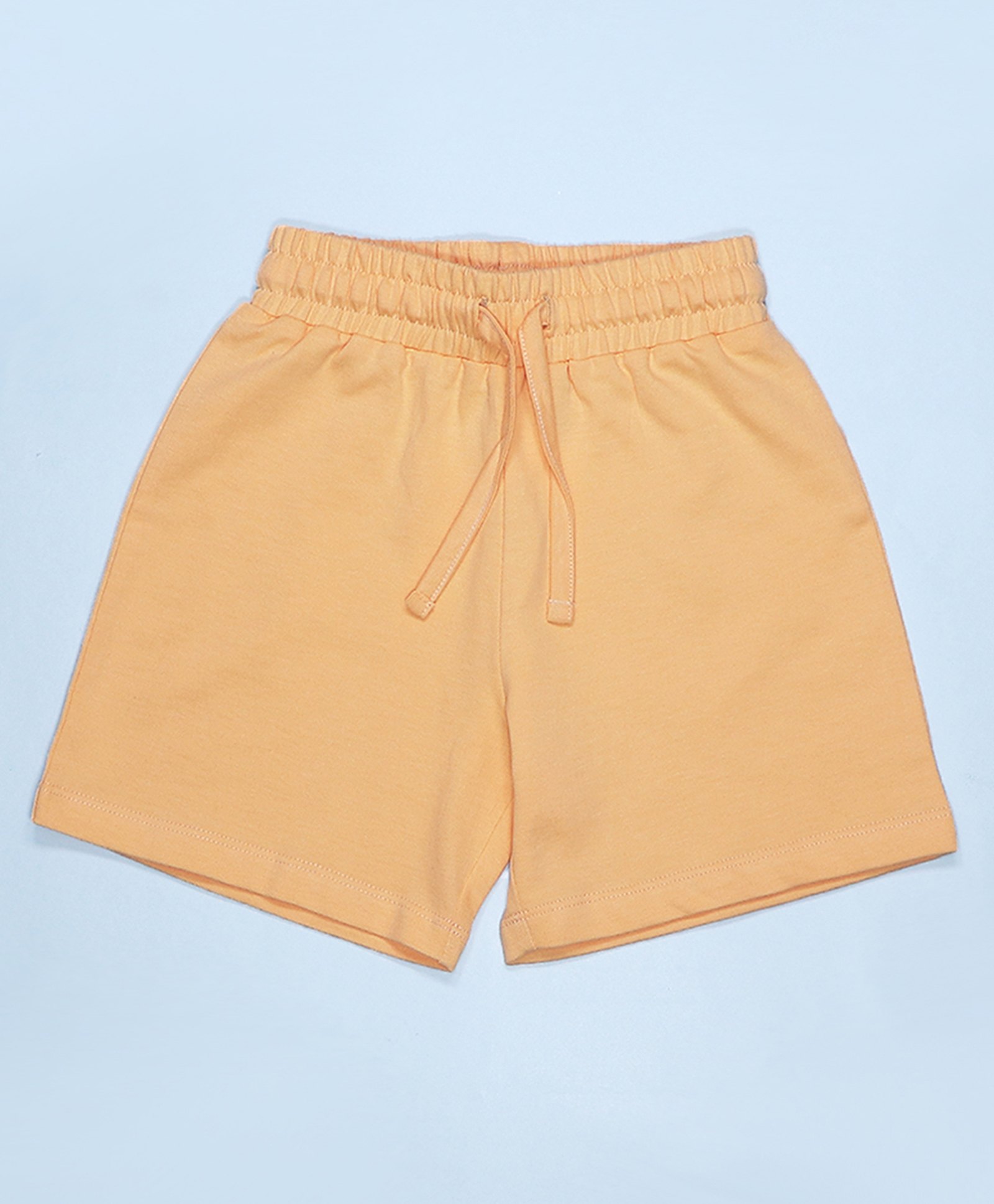 Be Awara Cotton Knit Solid Shorts - Peach-picture-16