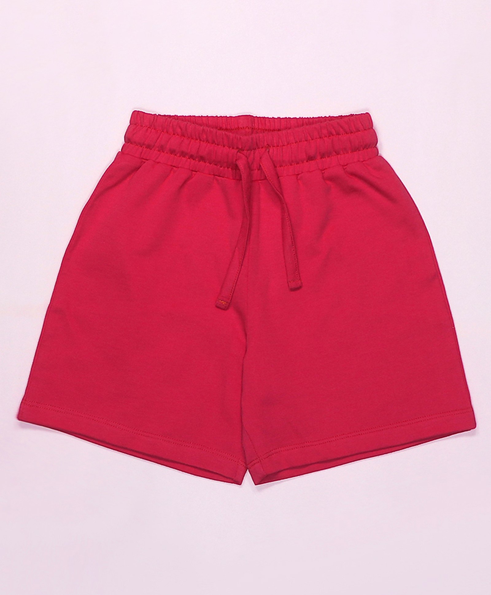 Be Awara Cotton Knit Solid Shorts - Red-picture-13