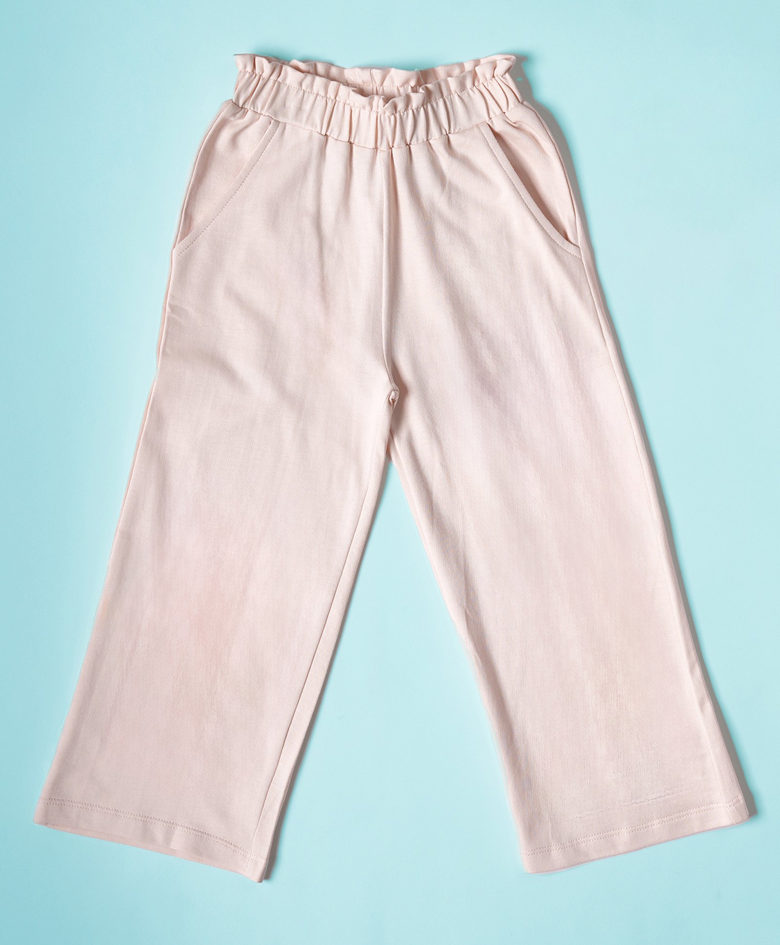 Be Awara Cotton Knit Solid Culottes Pant - Pink-picture-14