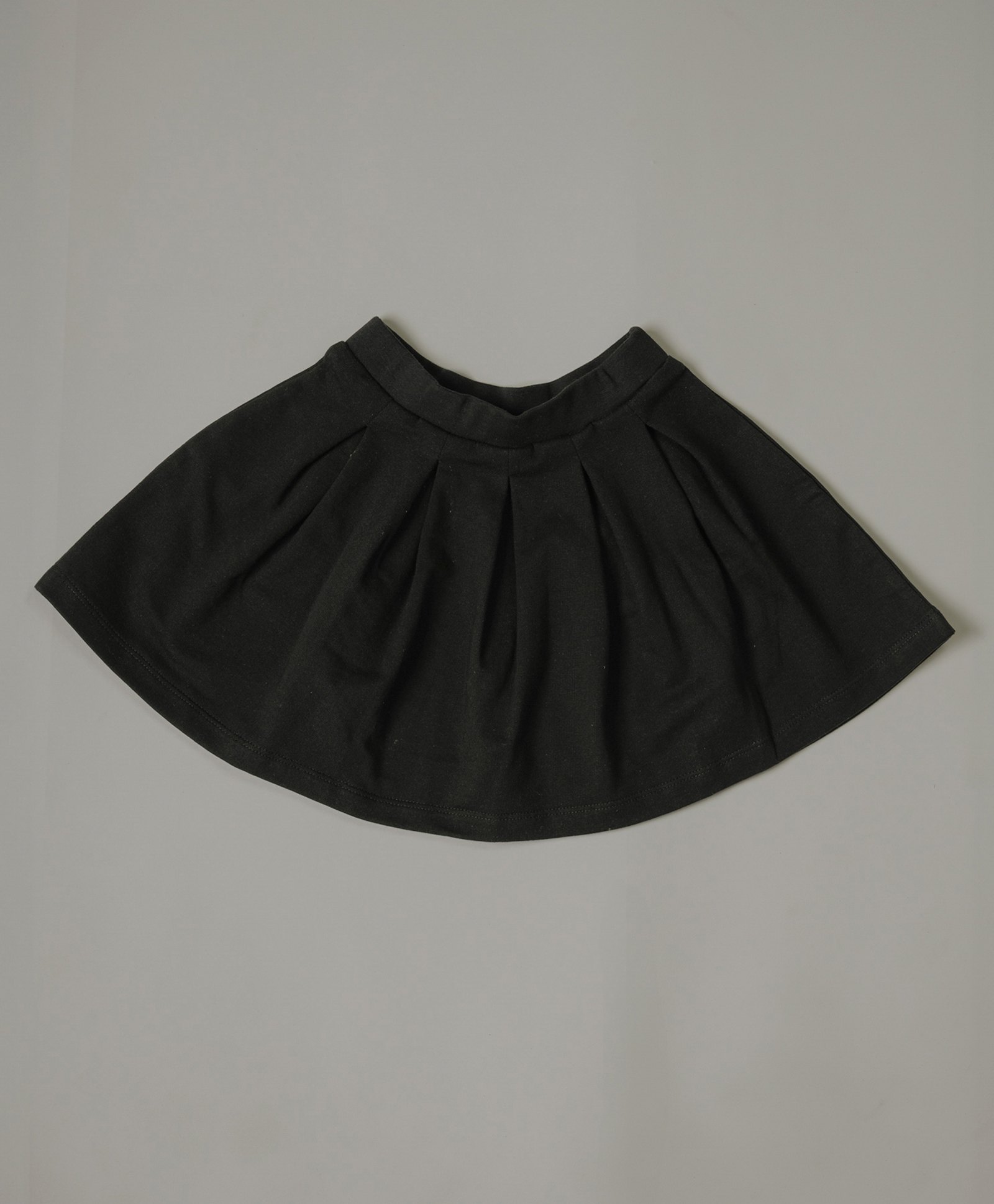 Be Awara Cotton Knit Solid Pleated Skirt - Black-picture-24