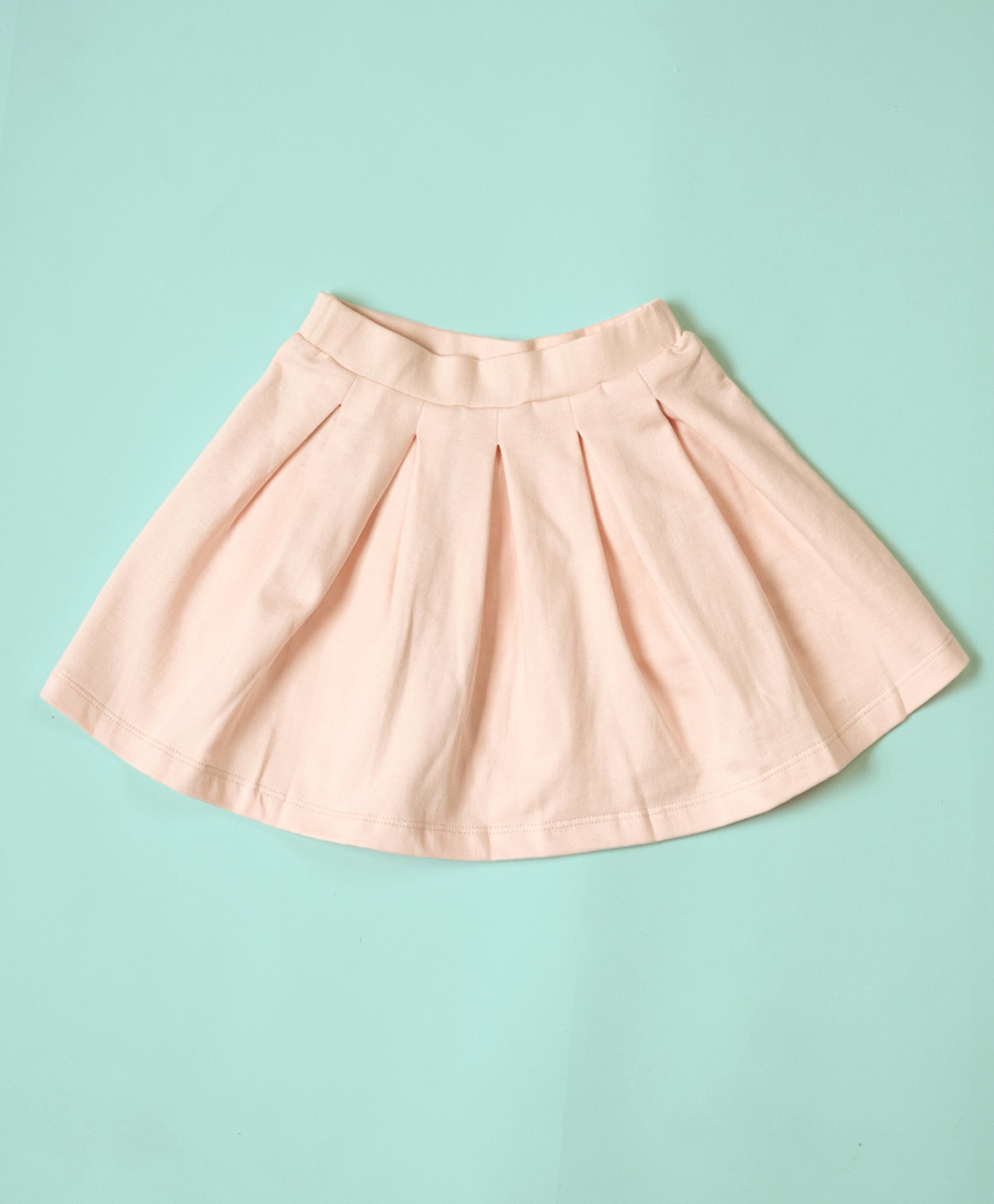 Be Awara Cotton Knit Solid Pleated Skirt - Pink-picture-12
