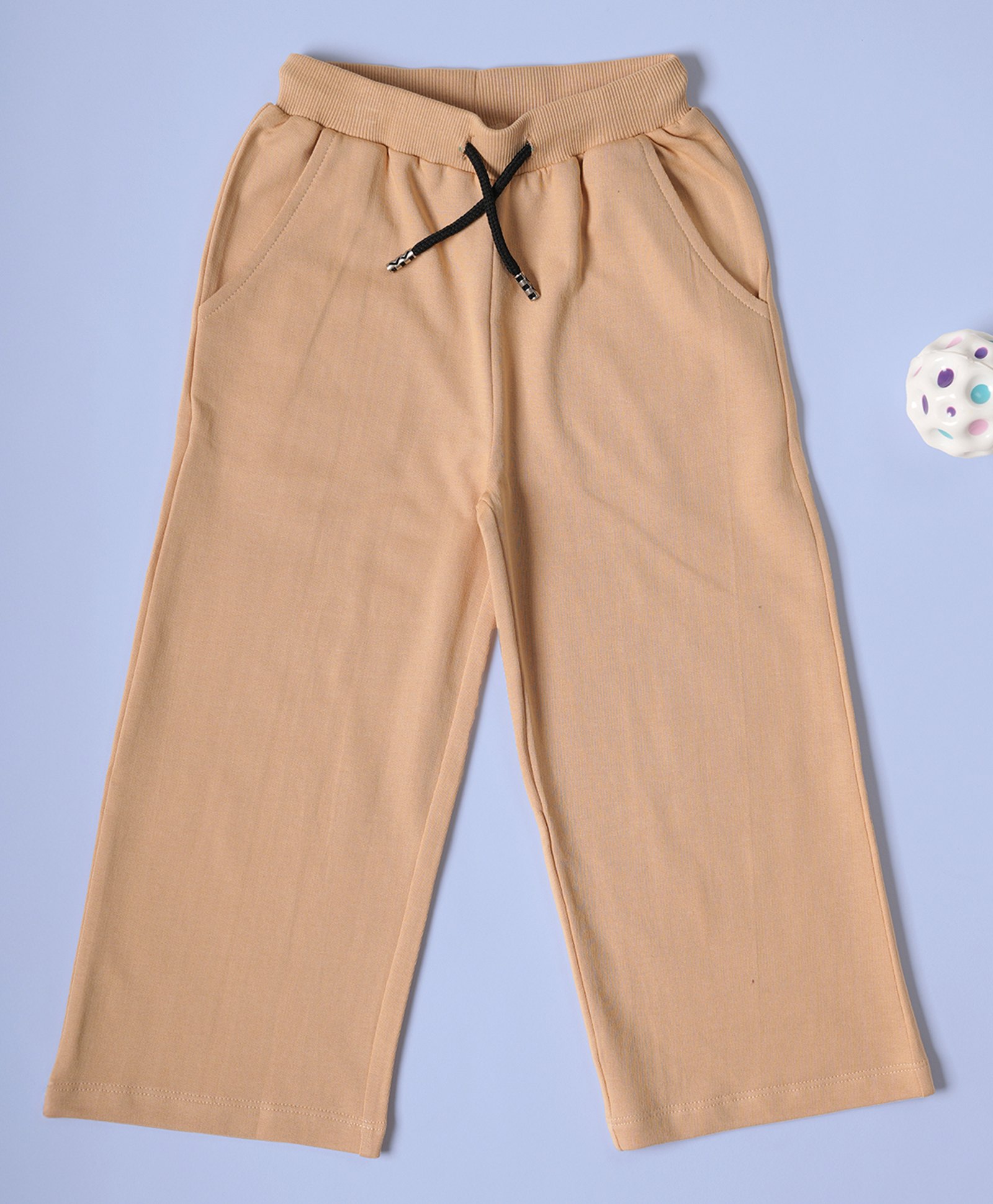 Be Awara Cotton Knit Solid Wide Legged Pants - Brown-image-44