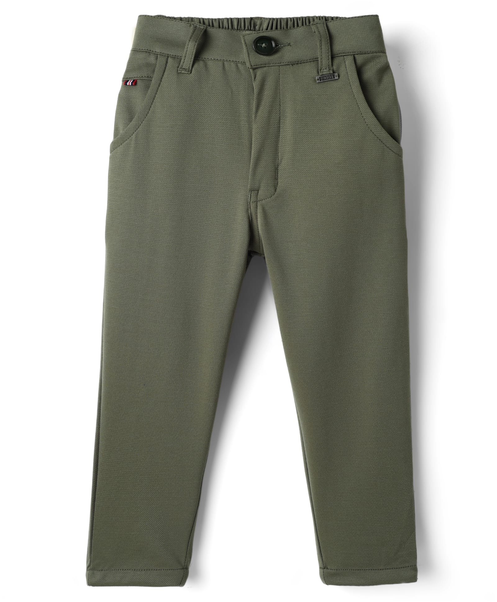 Noddy Cotton Lycra Solid Pant - Pista-image-41