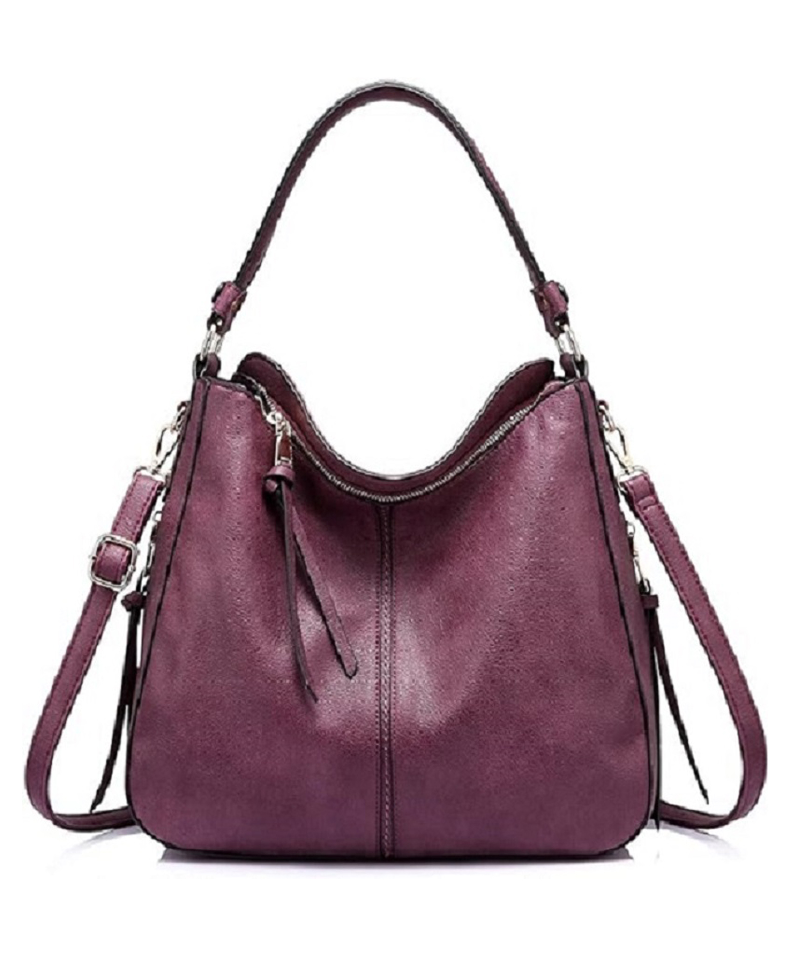 Lychee Bag Women Hobo PU Handbags Leather Ladies Shoulder Bag-image-29