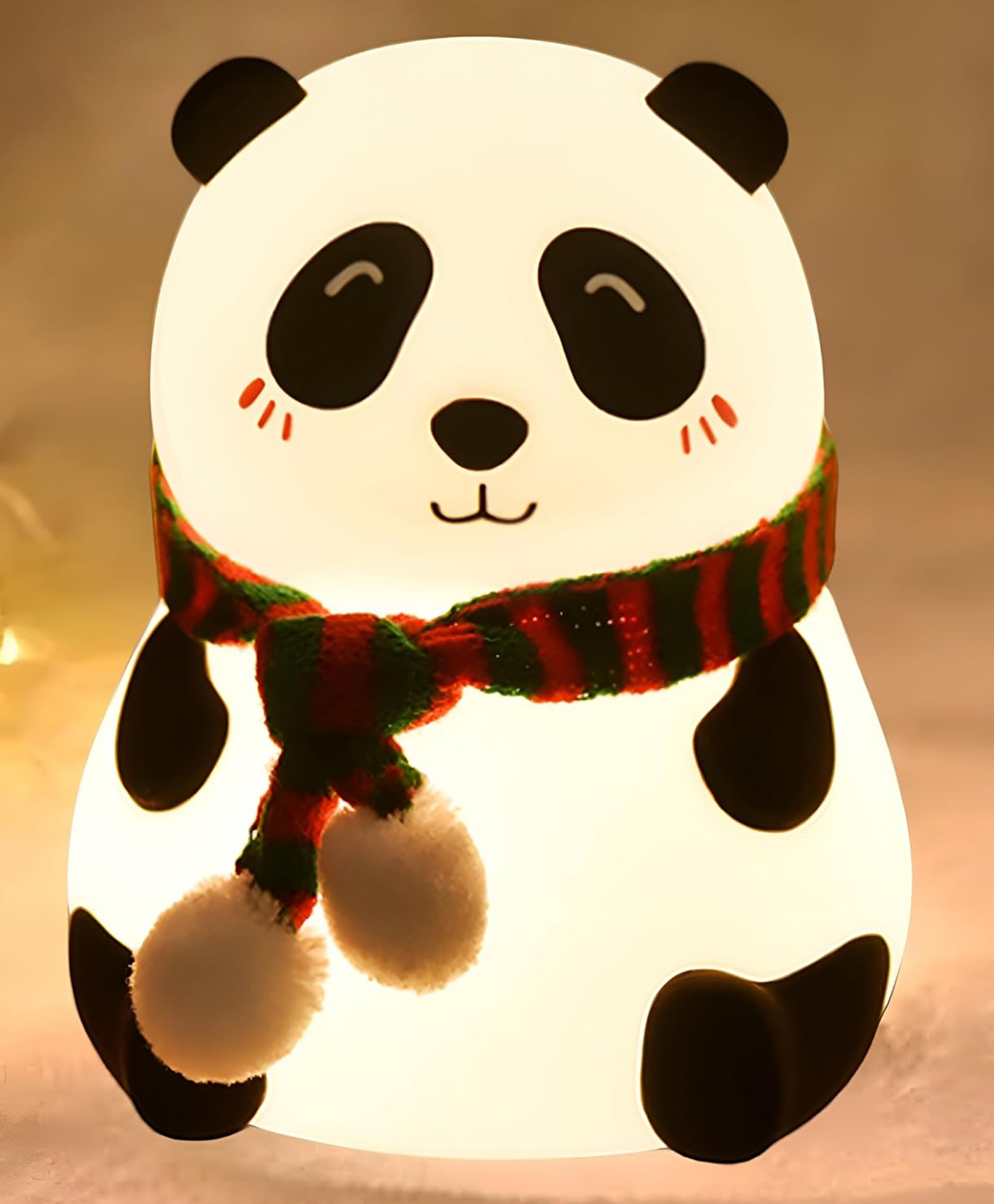 ADKD Adorable Panda Silicone Night Lamp with Touch Control & Warm LED Light Rechargeable Bedside Lamp for Kids - (Color & Design May Vary)-picture-16