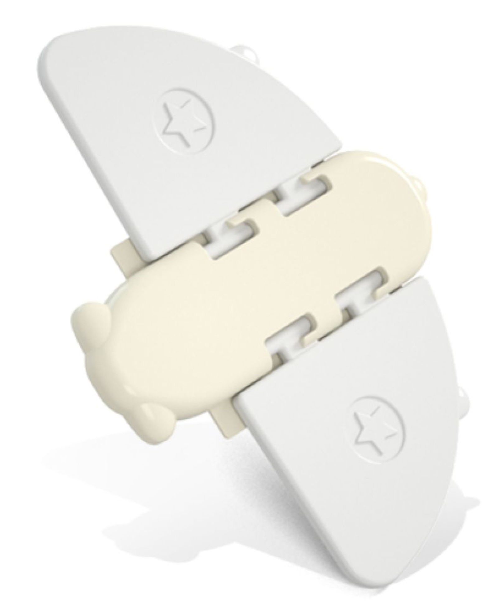 Butterfly Shape Window Safety Locks Childproof Window Lock Clips for Baby Safety Cute & Secure Design Set of 3 - White-image-2
