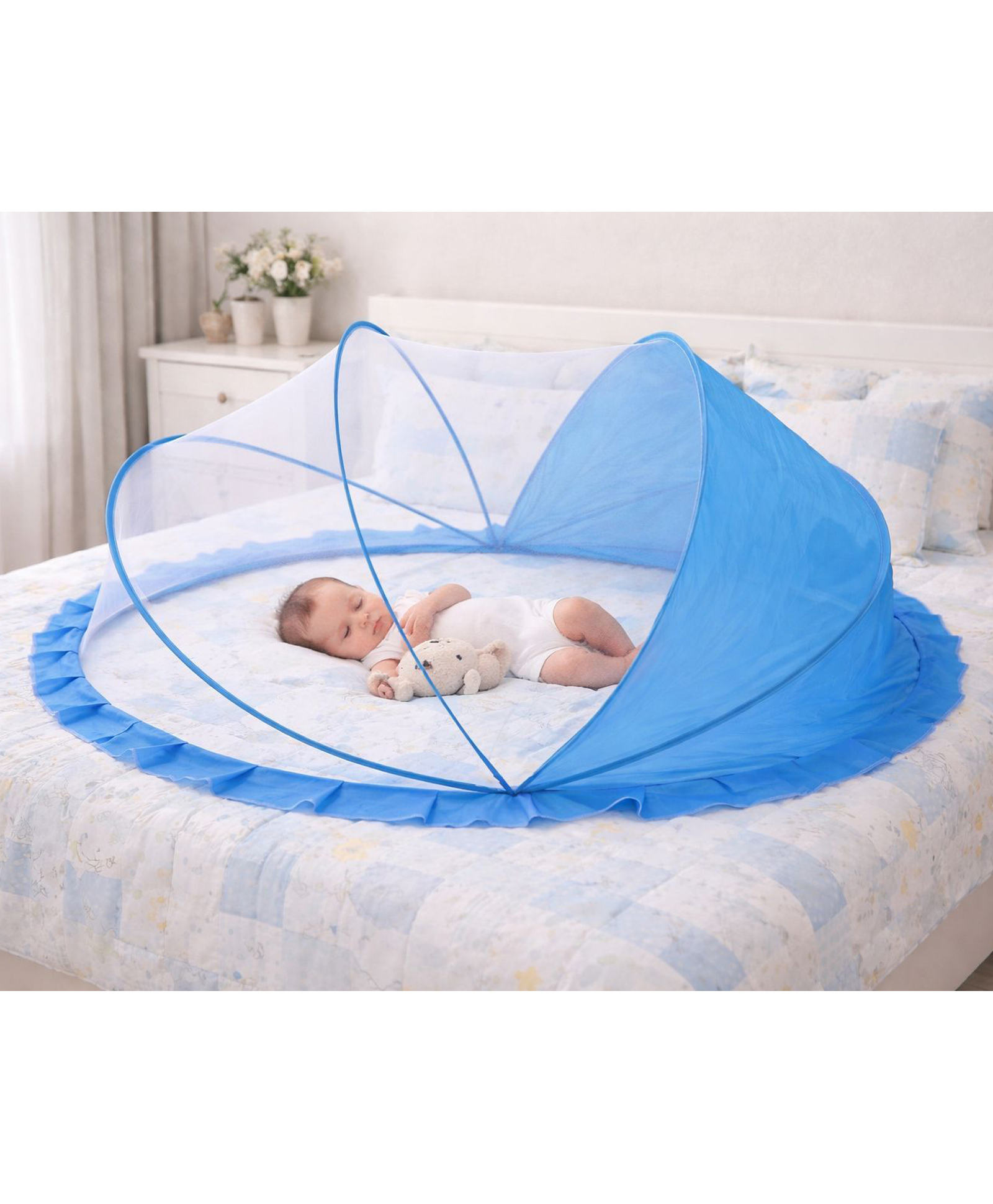 KIDS BASIC Baby Mosquito Net Large- Blue-picture-11