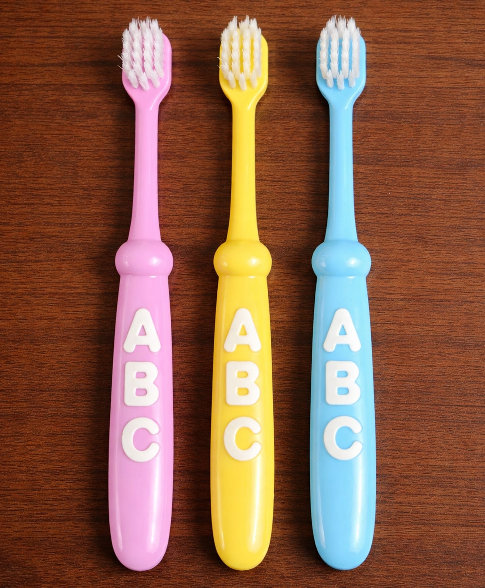 KIDS BASIC Cute Handle Soft Bristle With Tongue Scrapper Kids Toothbrush - Blue, Pink & Yellow (Pack of 3)-image-34