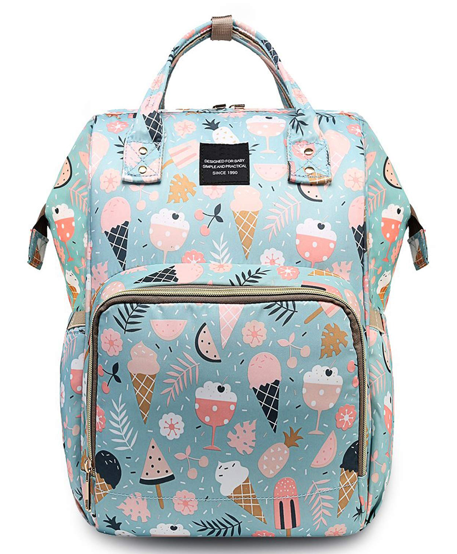House of Quirk Diaper Bag Maternity Backpack Baby Girl Boy Diaper Bag for Dad Mom Pad Pacifier Case Unisex Large Diaper Bag for Travel - Blue-picture-13