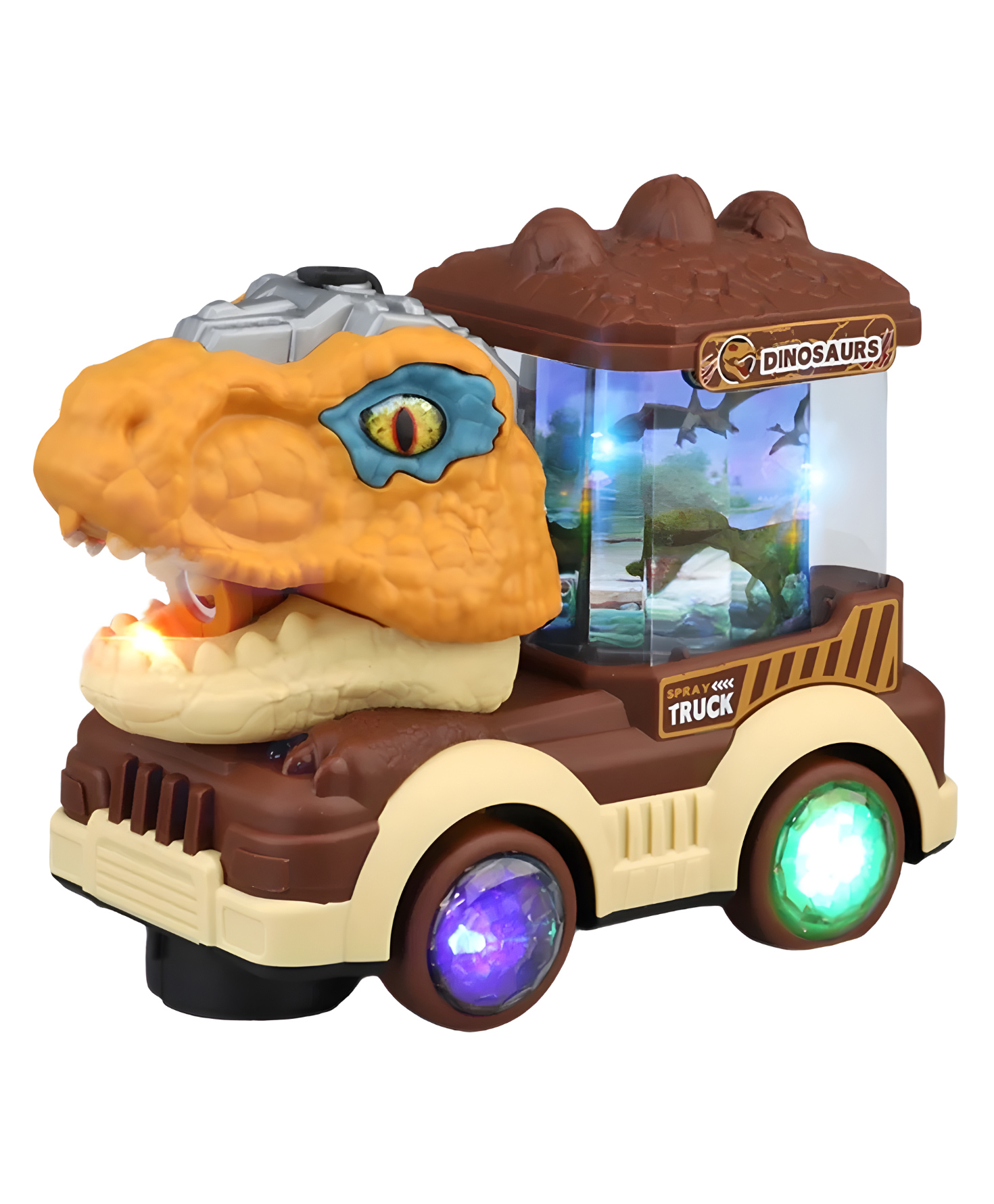 NEGOCIO Electric Universal Dinosaur Car Spray Engineering Car Sound and Light Kids- PACK OF 1- COLOR MAY VARY-image-15