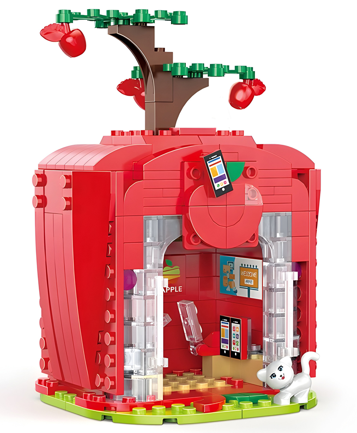 NEGOCIO Building Block Set Toy Diy Install Blocks 255 Pcs Educational Toys Fruit Tree House Series Build Block- PACK OF 1- COLOR MAY VARY-image-40