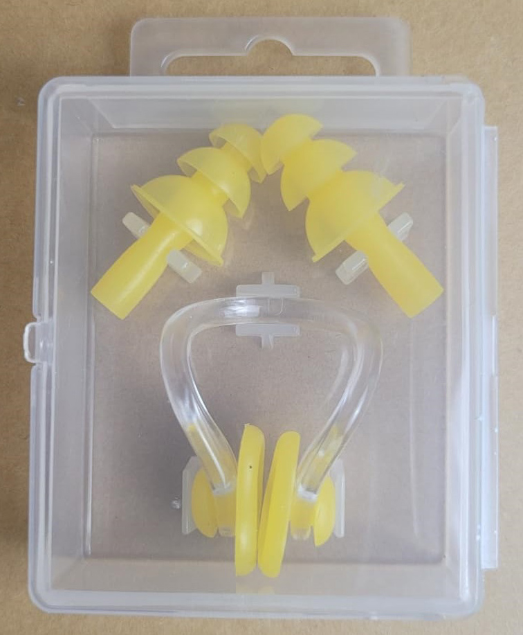 Azhari Swimming Nose Clip and Earplugs Sets Waterproof Silicone Nose Clip Protector Beginners Swim Nose Training Protector with Box Pack of 2for Kids Color may Vary-image-38