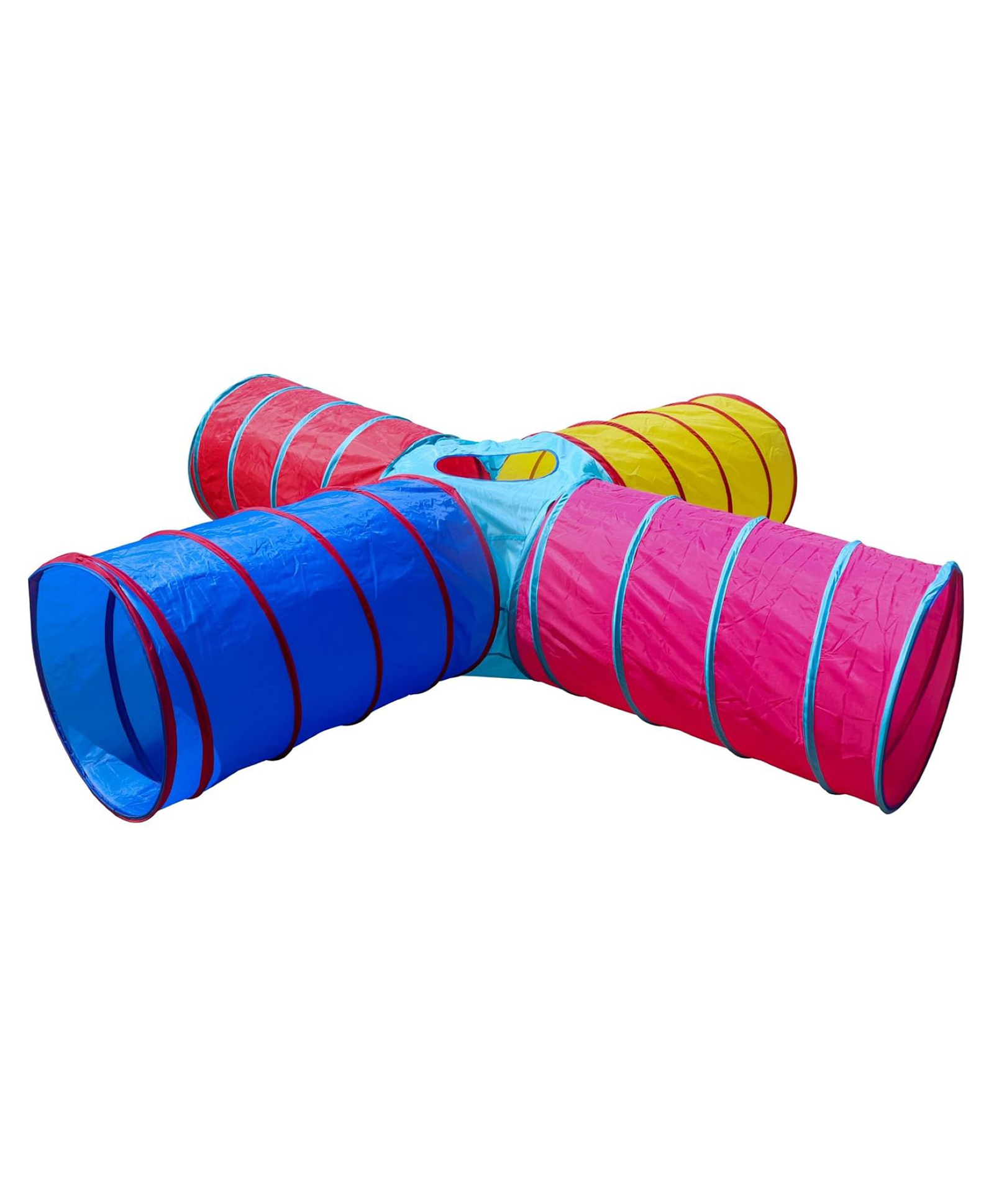 Homecute Foldable Kid's play Tunnel for Boys & Girls, 4 Way Tunnel Multicolour-image-41