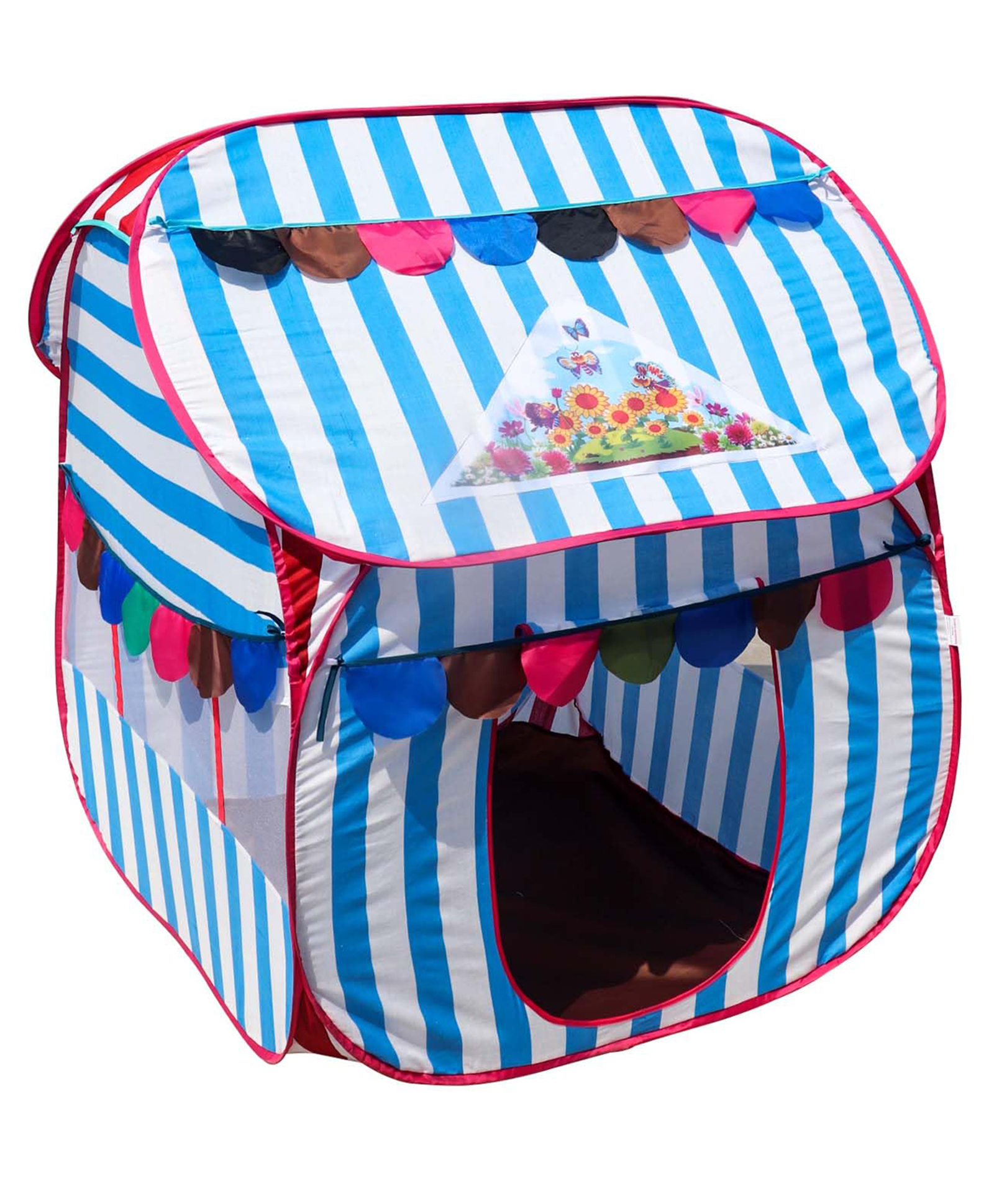 Homecute Foldable Hut Type Play Tent House Medium Size Sky Blue-White-picture-13