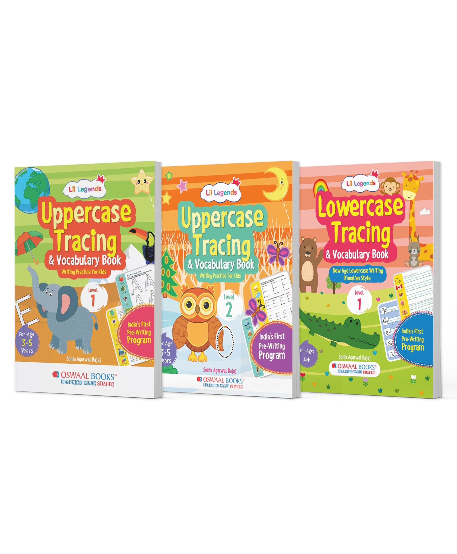 Oswaal Books Lil Legends Alphabet Tracing & Vocabulary Book Bundle | Set of 3 for Kids | Uppercase & Lowercase Writing Practice | Ages 35 | Handwriting & Early Literacy Skills - English-image-37