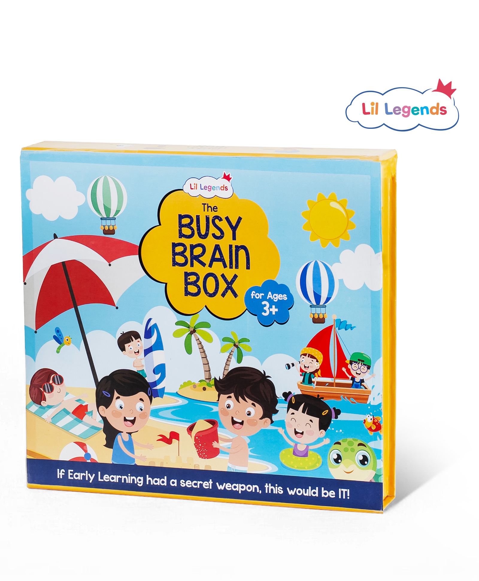 Lil Legends Busy Summer Brain Box for Kids Age 3+ | 11-in-1 Summer Vacation Learning Kit with Sticker Books, Colouring, Moral Stories, Activity Books & Free Stationery Kit - English-image-42