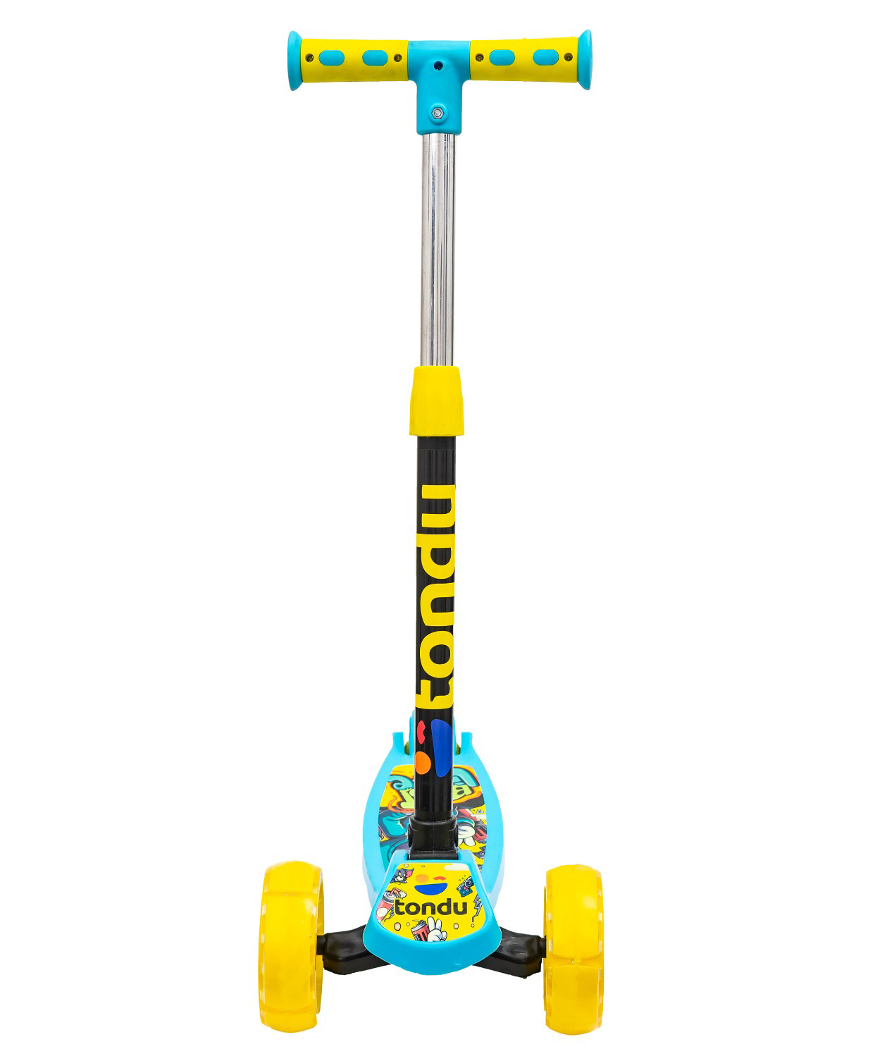 Tondu 3-Wheel Kids Kick Scooter for Boys & Girls | Adjustable Handlebar | PVC Wheels | 40kg Capacity | Blue-image-2