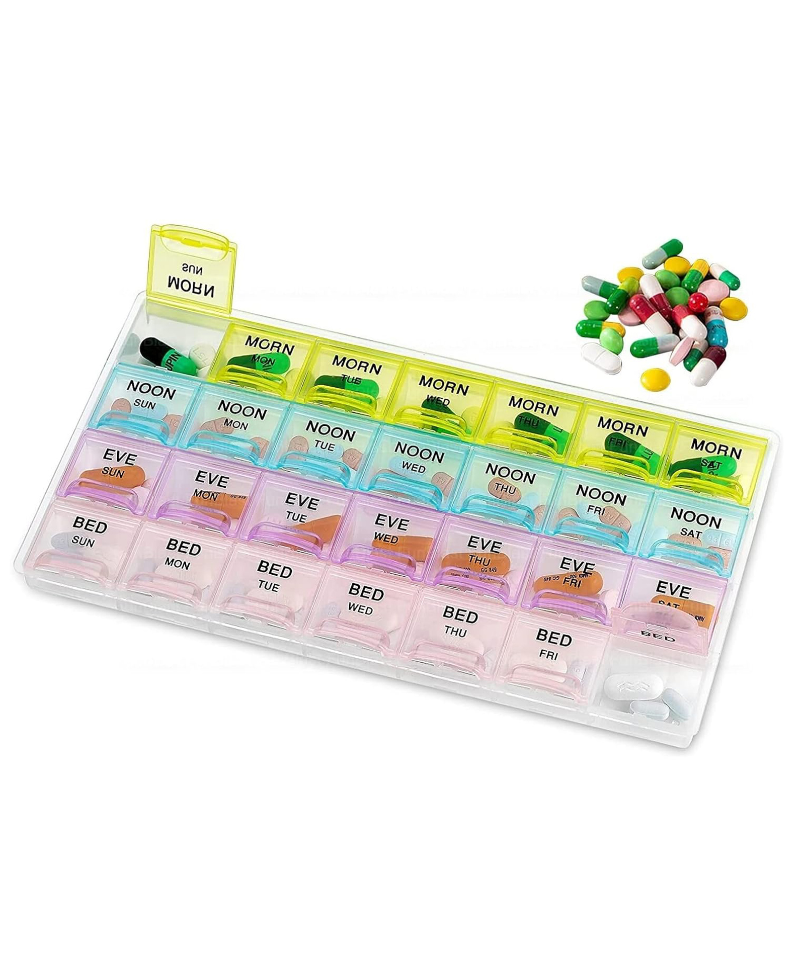 FunBlast 7 Days Medicine Case with Separate Compartments Pack of 1 Multicolor-picture-14