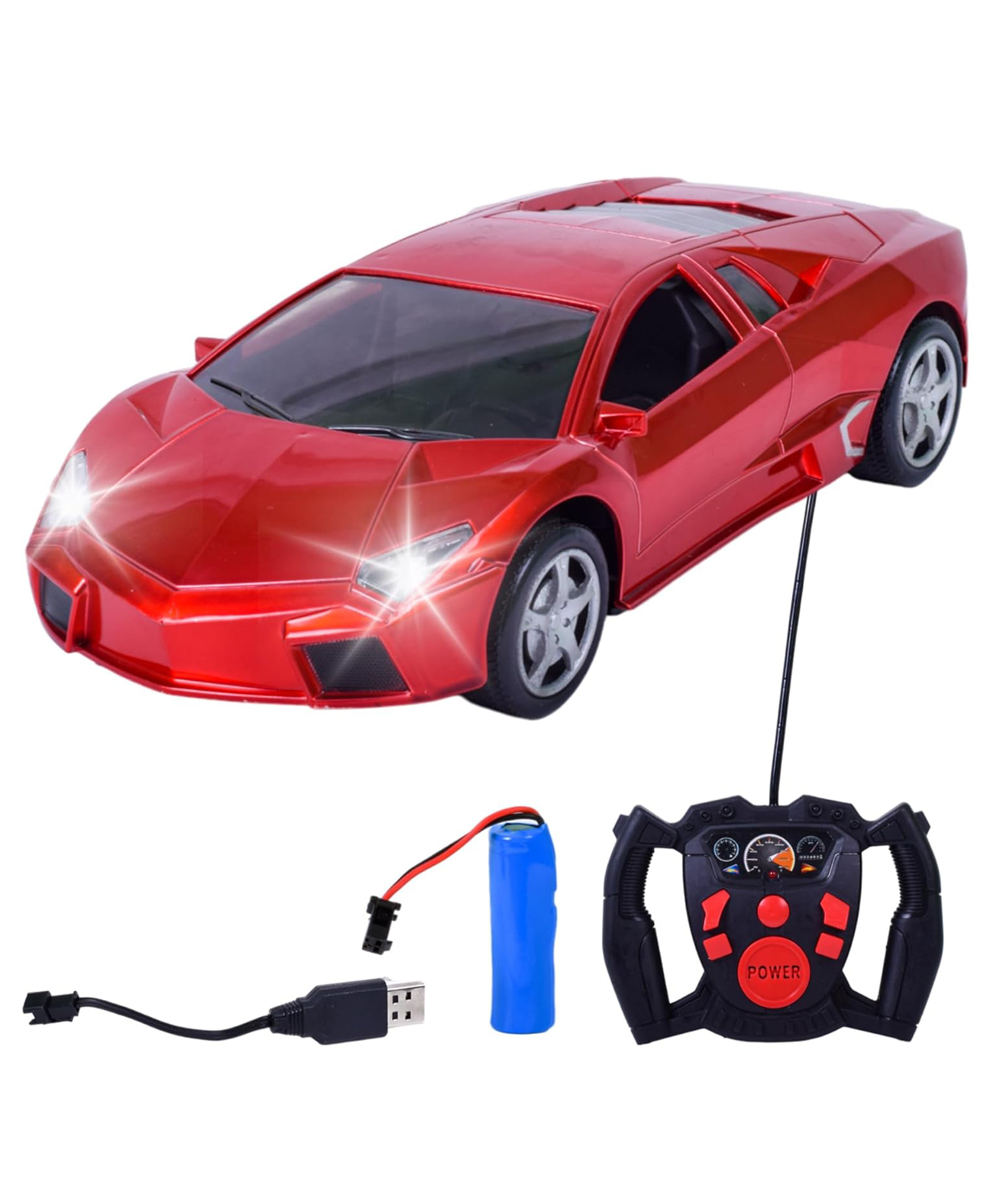 SANJARY Rechargeable Remote Car for Kids, 1:16 Scale Racing Car for Kids Battery Operated Sports RC Cars color design may vary-picture-23