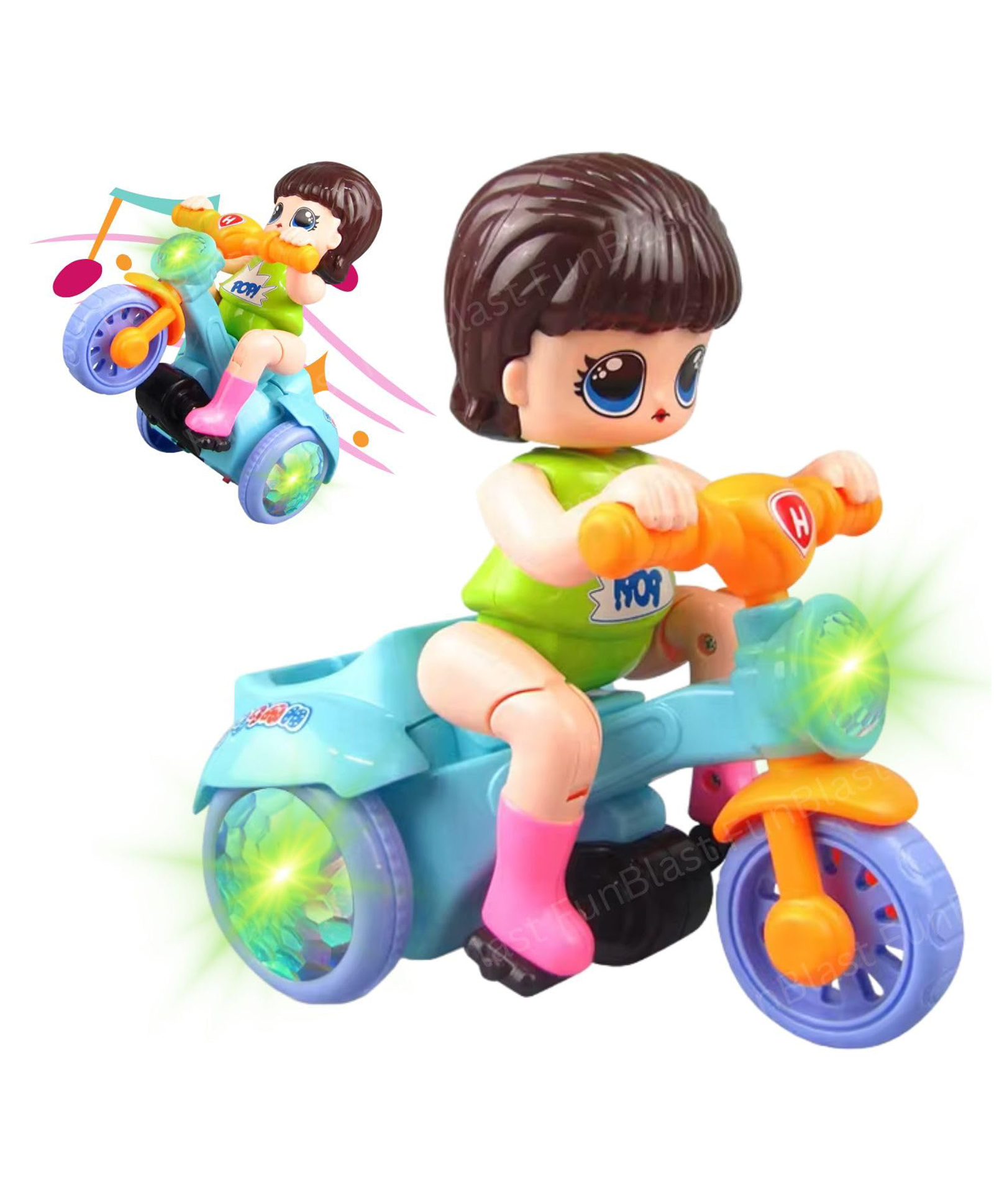 FunBlast Stunt Tricycle Toy with Light and SoundPack of 1 Random Color-image-47