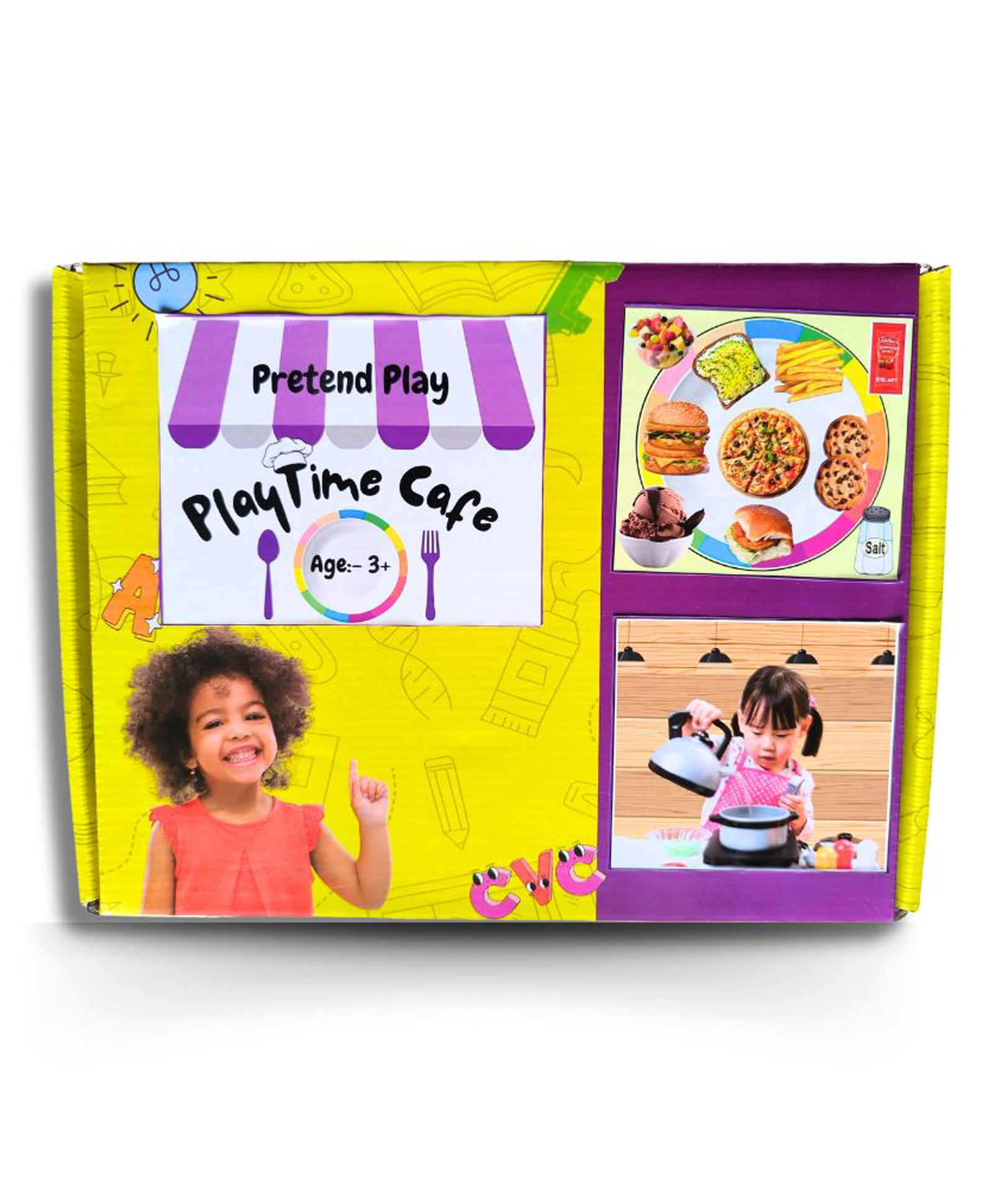 EDUSTAR Pretend Playtime Cafe Imaginative Kit for Little Chefs - Multicolor-image-1
