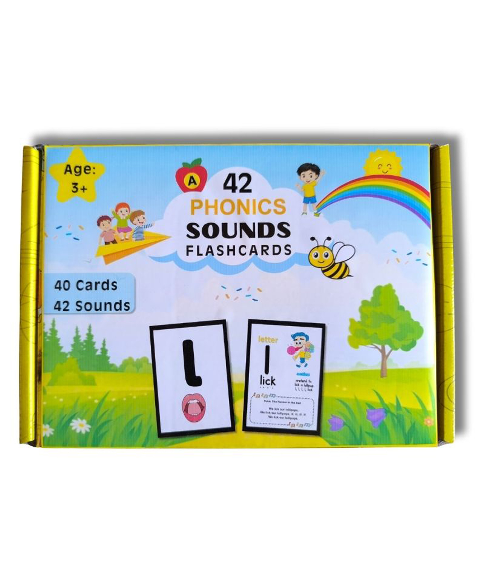 EDUSTAR 42 Sound Phonics Flashcards - Complete Sound Coverage, Sound-to-Letter Clarity and Mouth Position Visuals - Multicolor-image-19