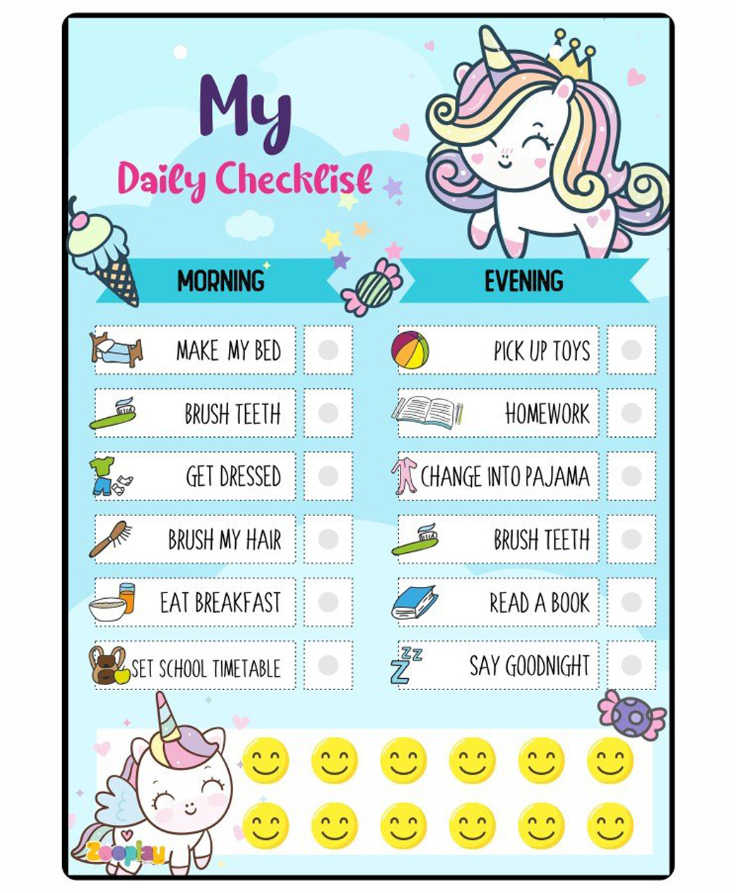 Zooplay India Daily Reward Chart - Unicorn Sparkle (Pack of 1)-image-37
