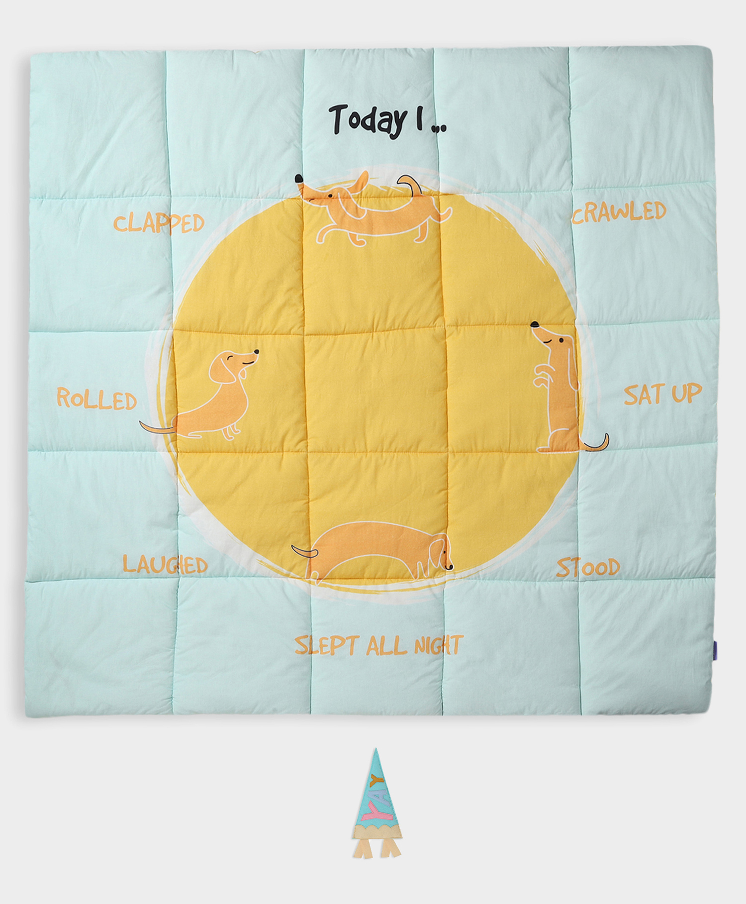 Mi Arcus 100% Cotton Baby Activity Achievement Mat-Multicolor-image-5