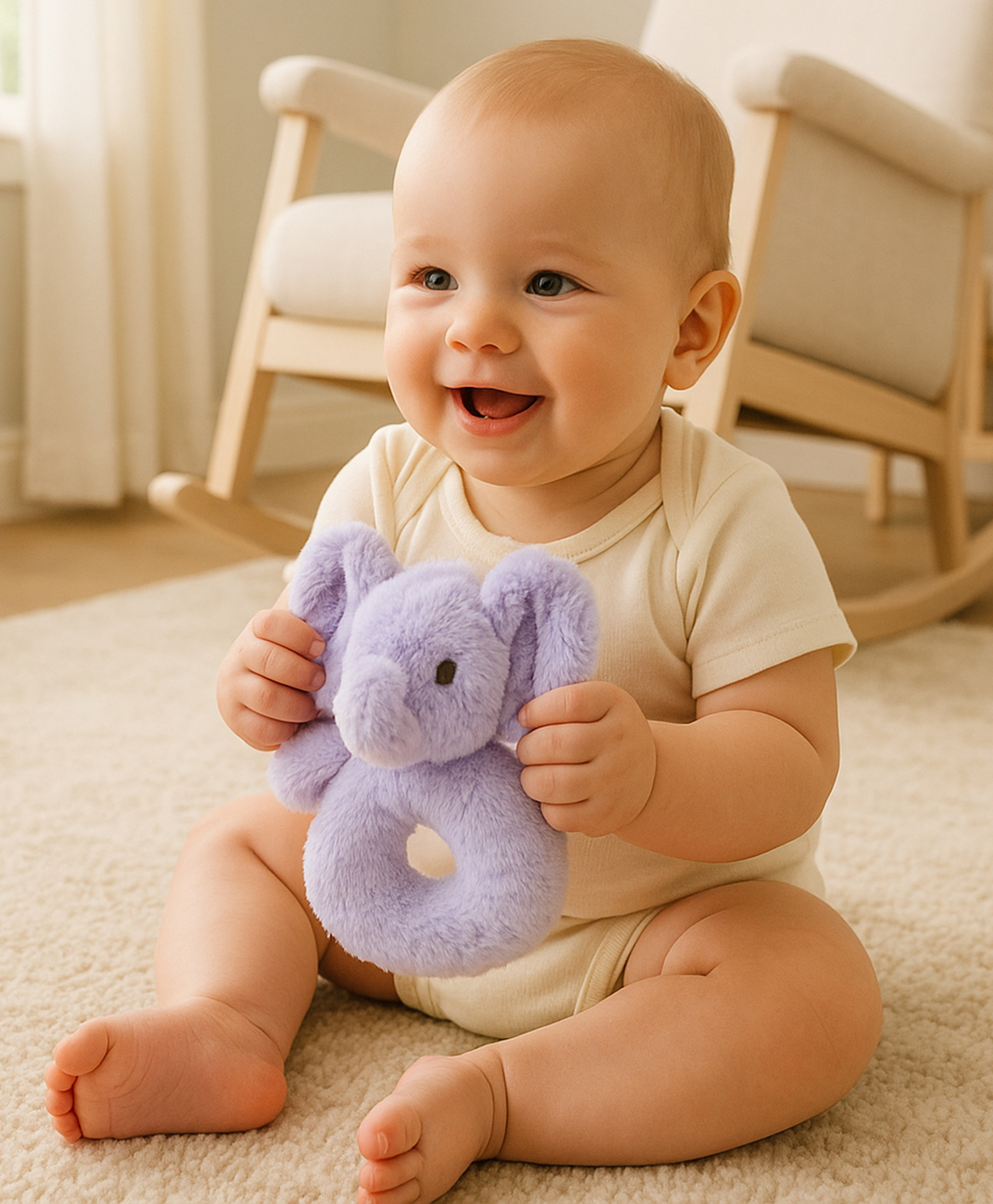 Mi Arcus Baby Elephant Soft Plush Toy-Purple- Height 15 cm-picture-24