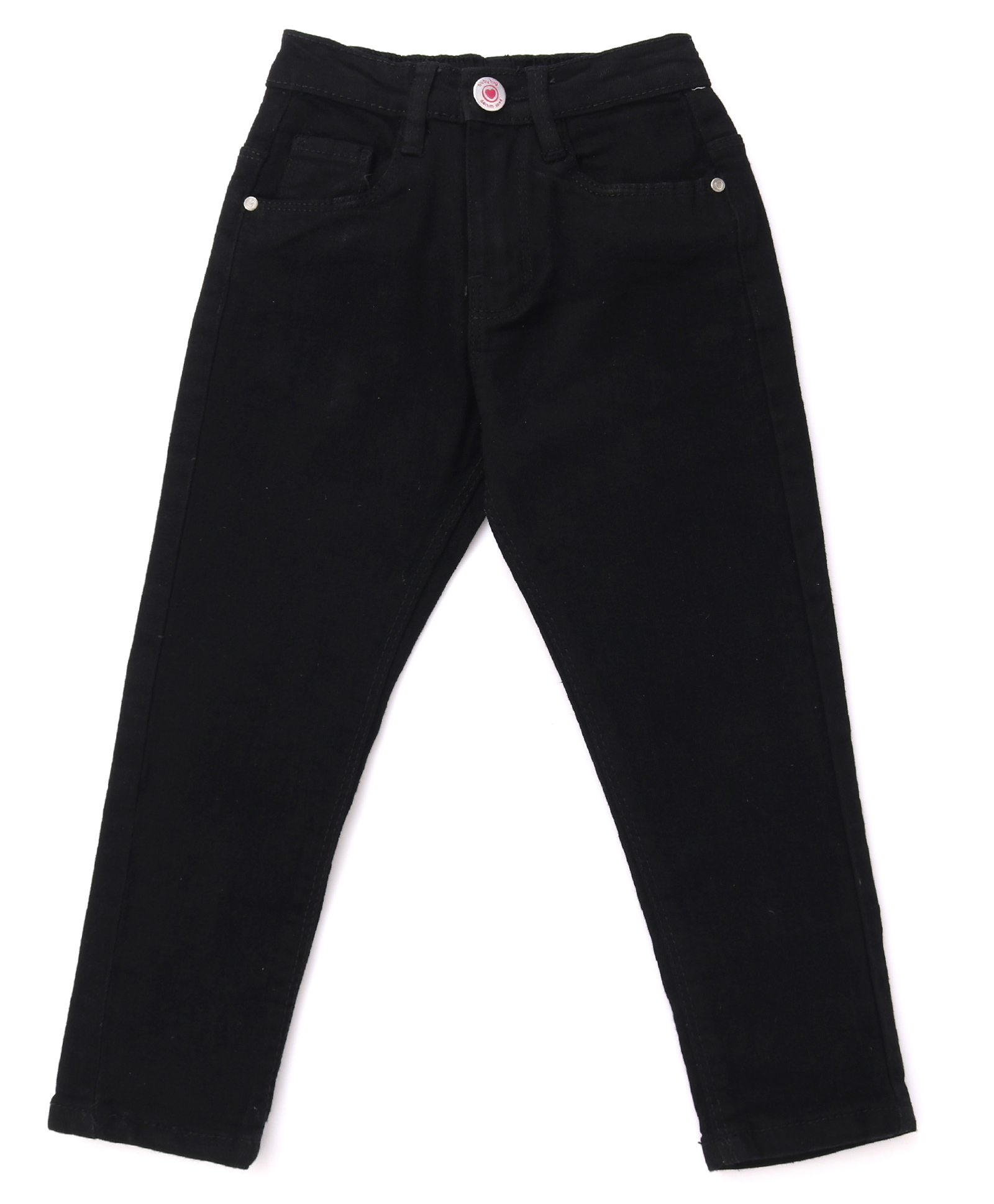 Babyhug Cotton Denim Full Length Washed Jean With Stretch - Black-image-31